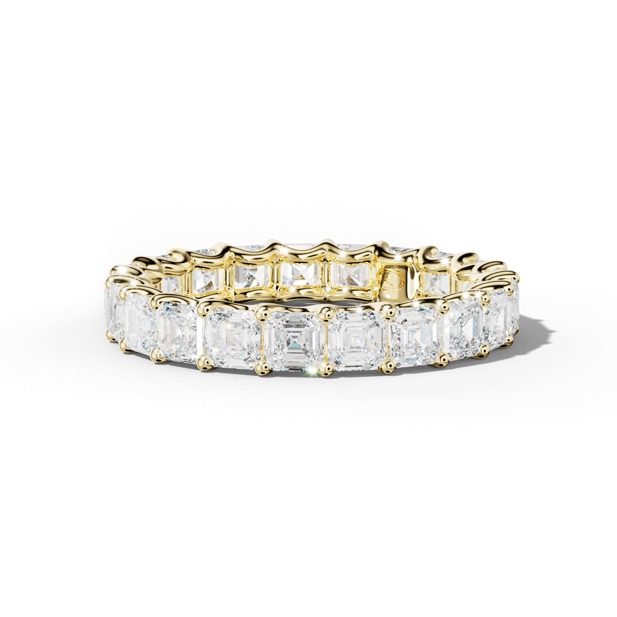 4.0 Carat Asscher Diamond Eternity Band U Prong