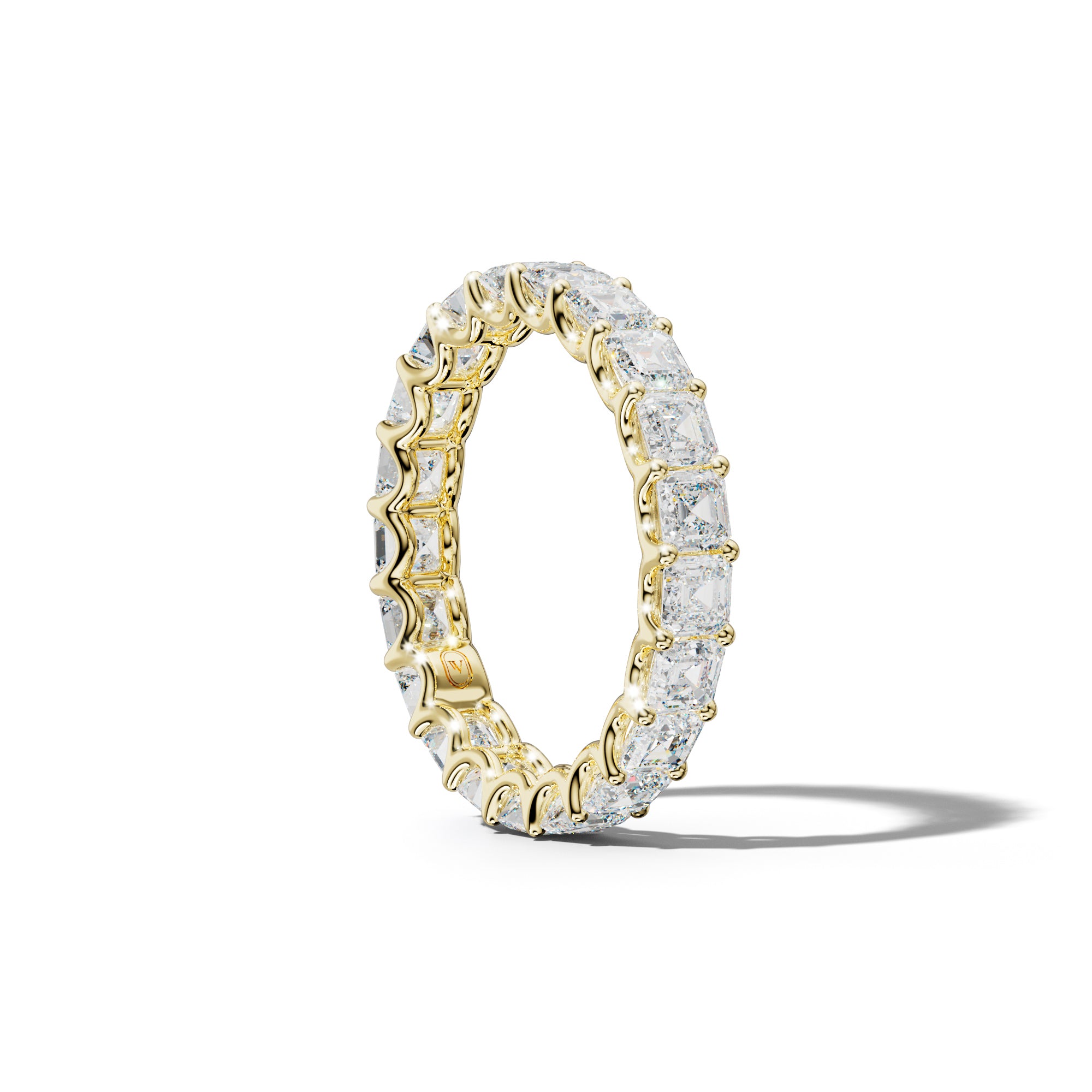 4.0 Carat Asscher Diamond Eternity Band U Prong