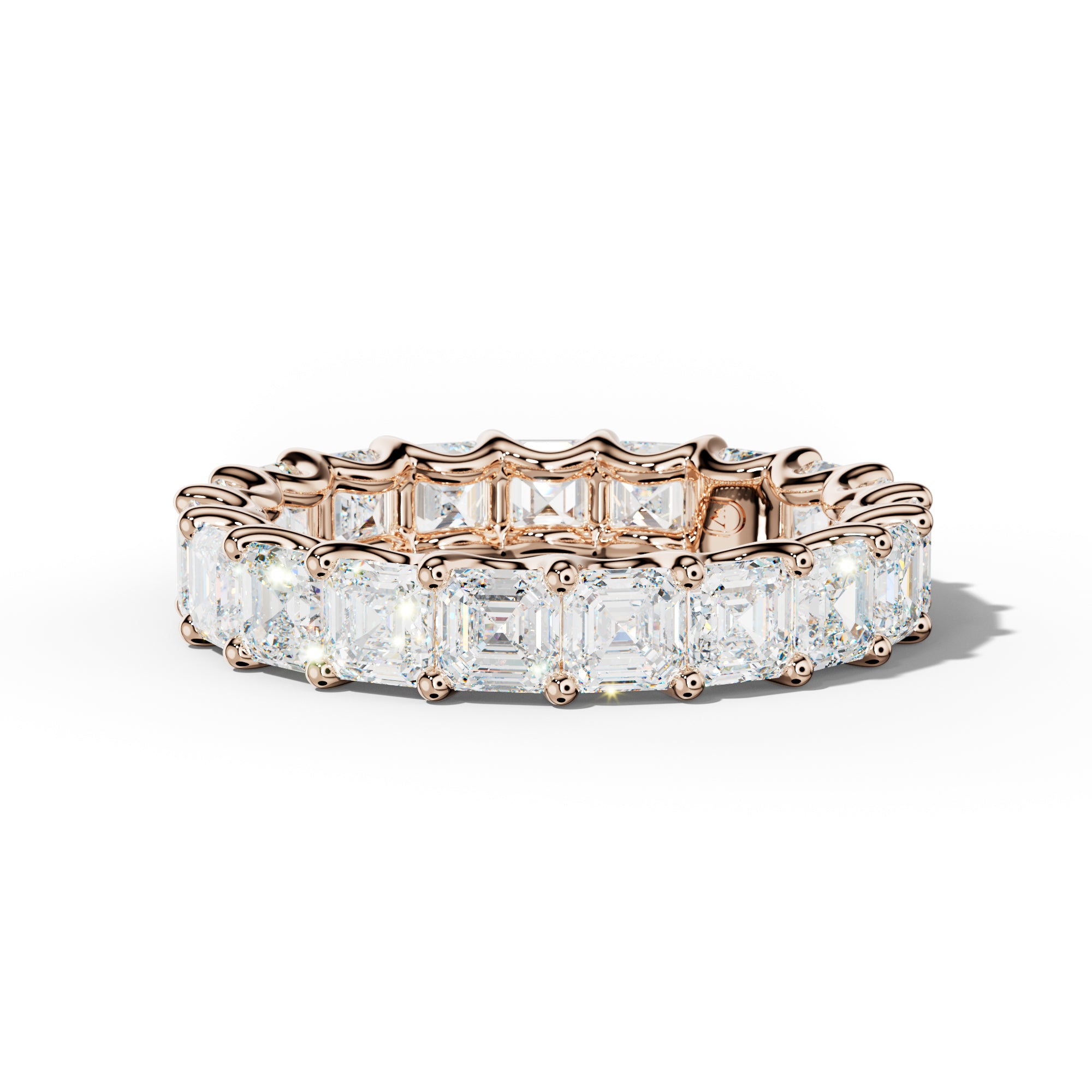5.0 Carat Asscher Diamond Eternity Band U Prong