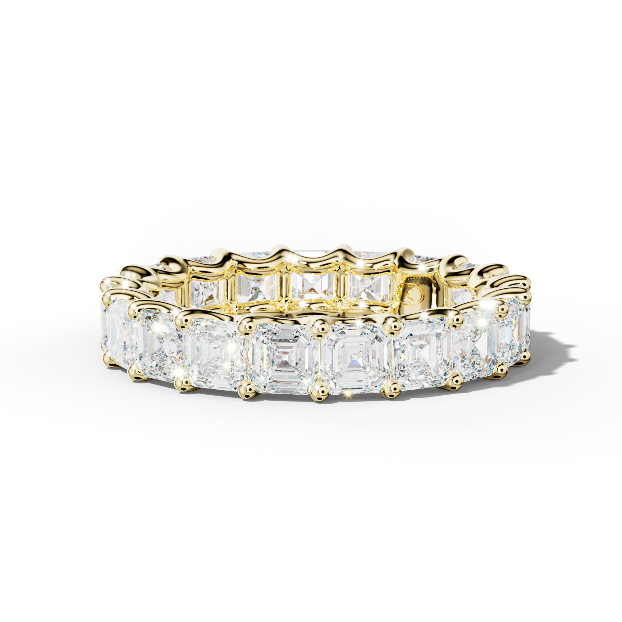 5.0 Carat Asscher Diamond Eternity Band U Prong