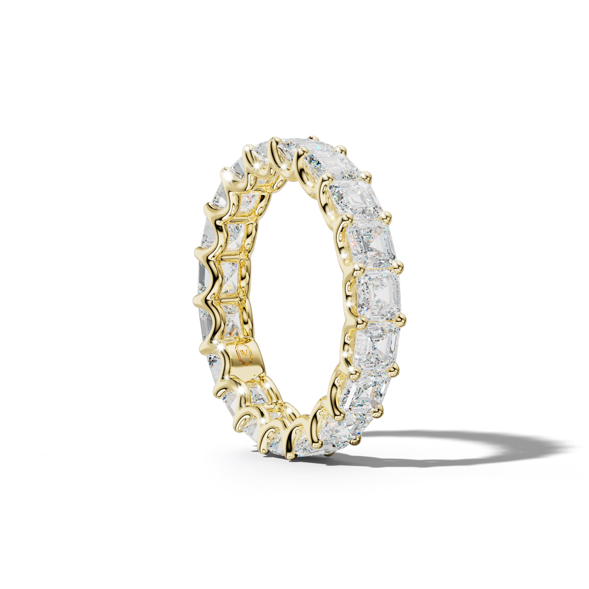 5.0 Carat Asscher Diamond Eternity Band U Prong