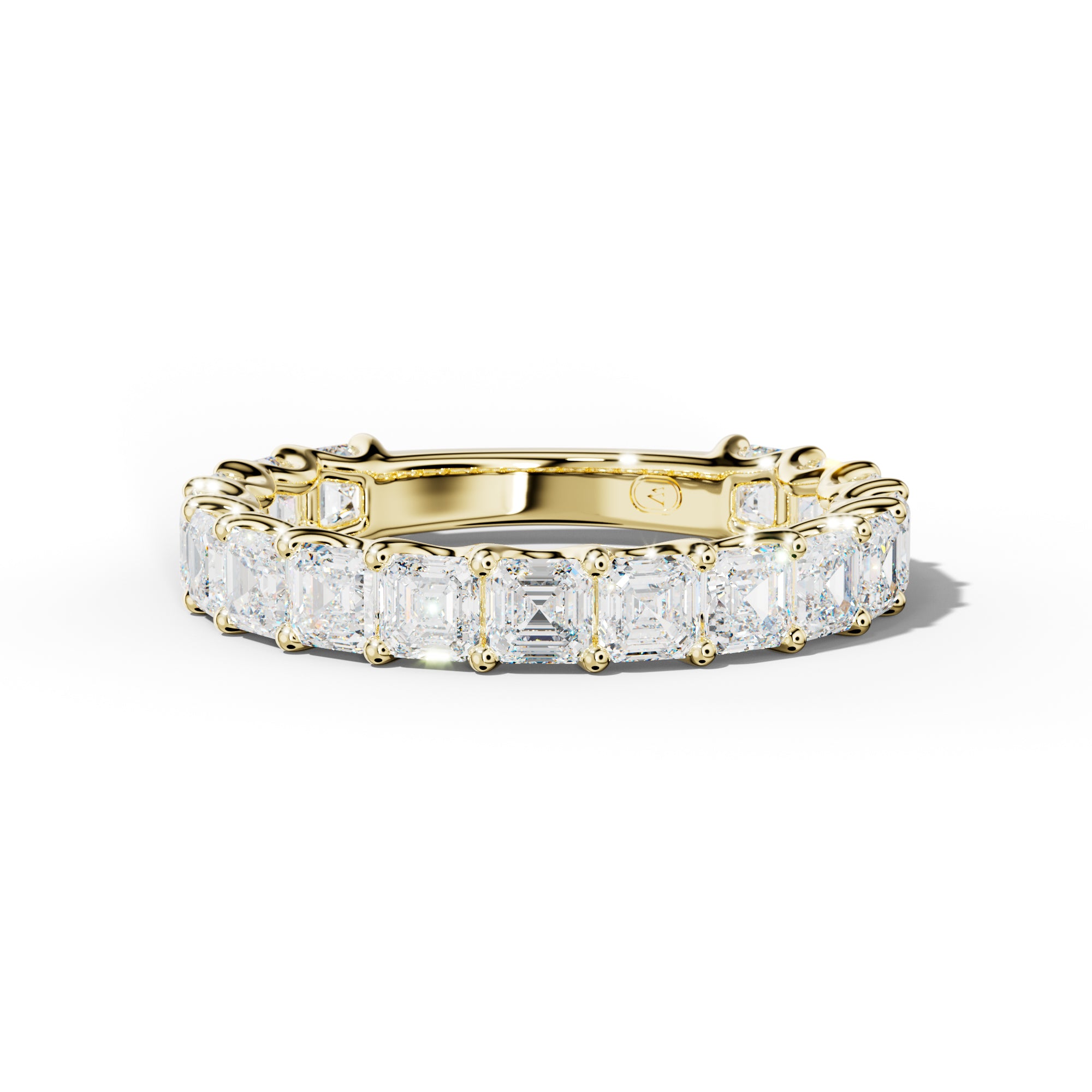 3.0 Carat Asscher Diamond 3/4 Anniversary Band U Prong