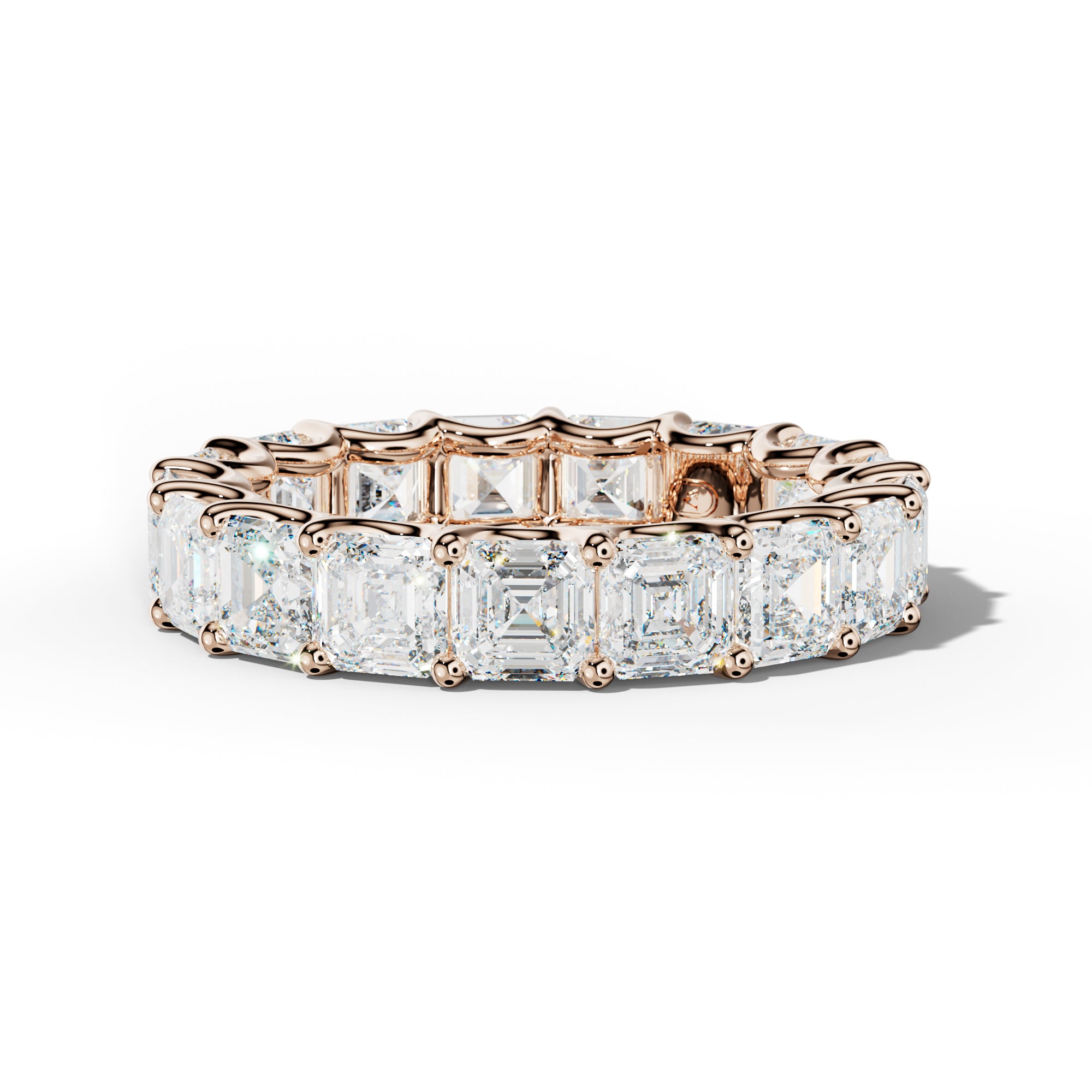 7.0 Carat Asscher Diamond Eternity Band U Prong