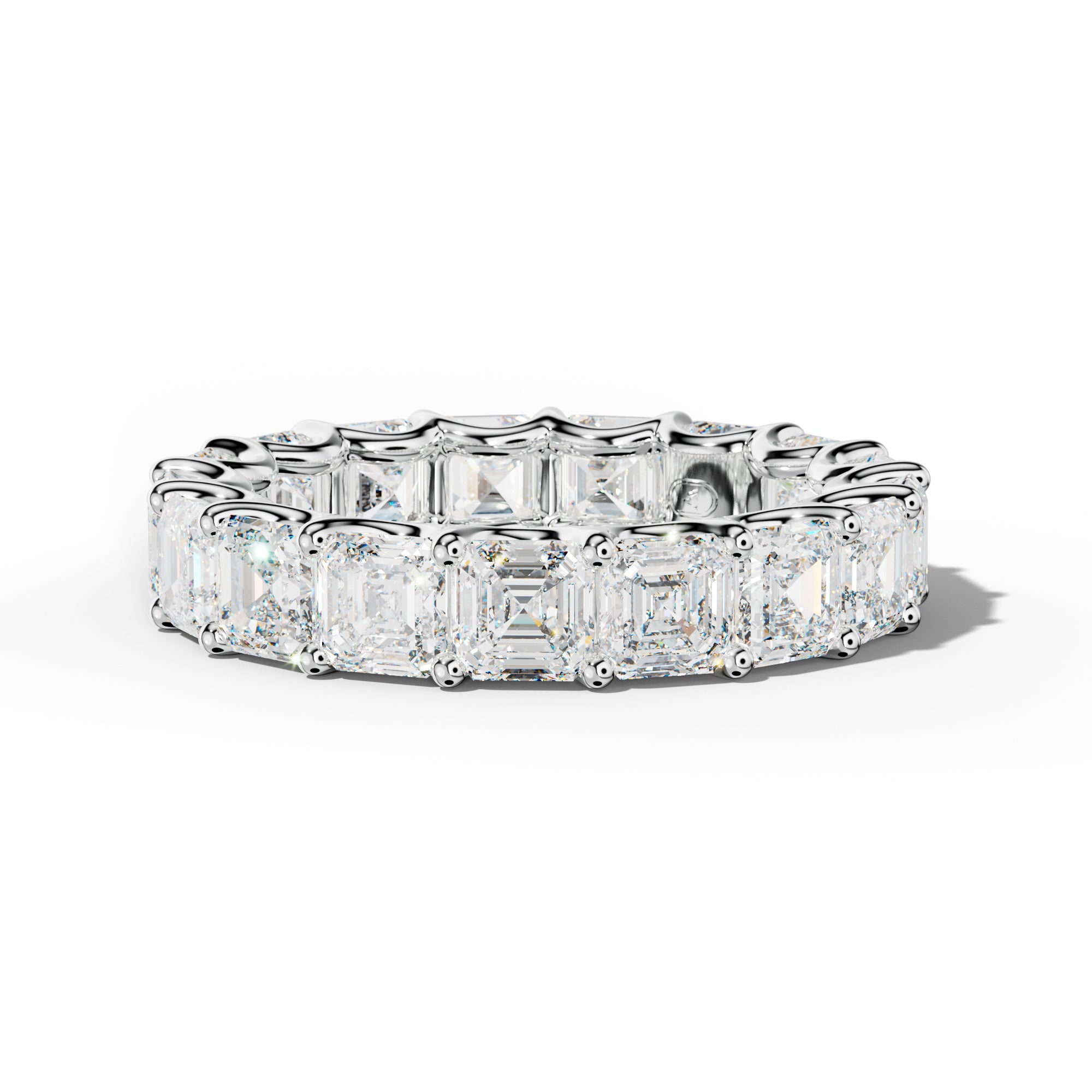 7.0 Carat Asscher Diamond Eternity Band U Prong
