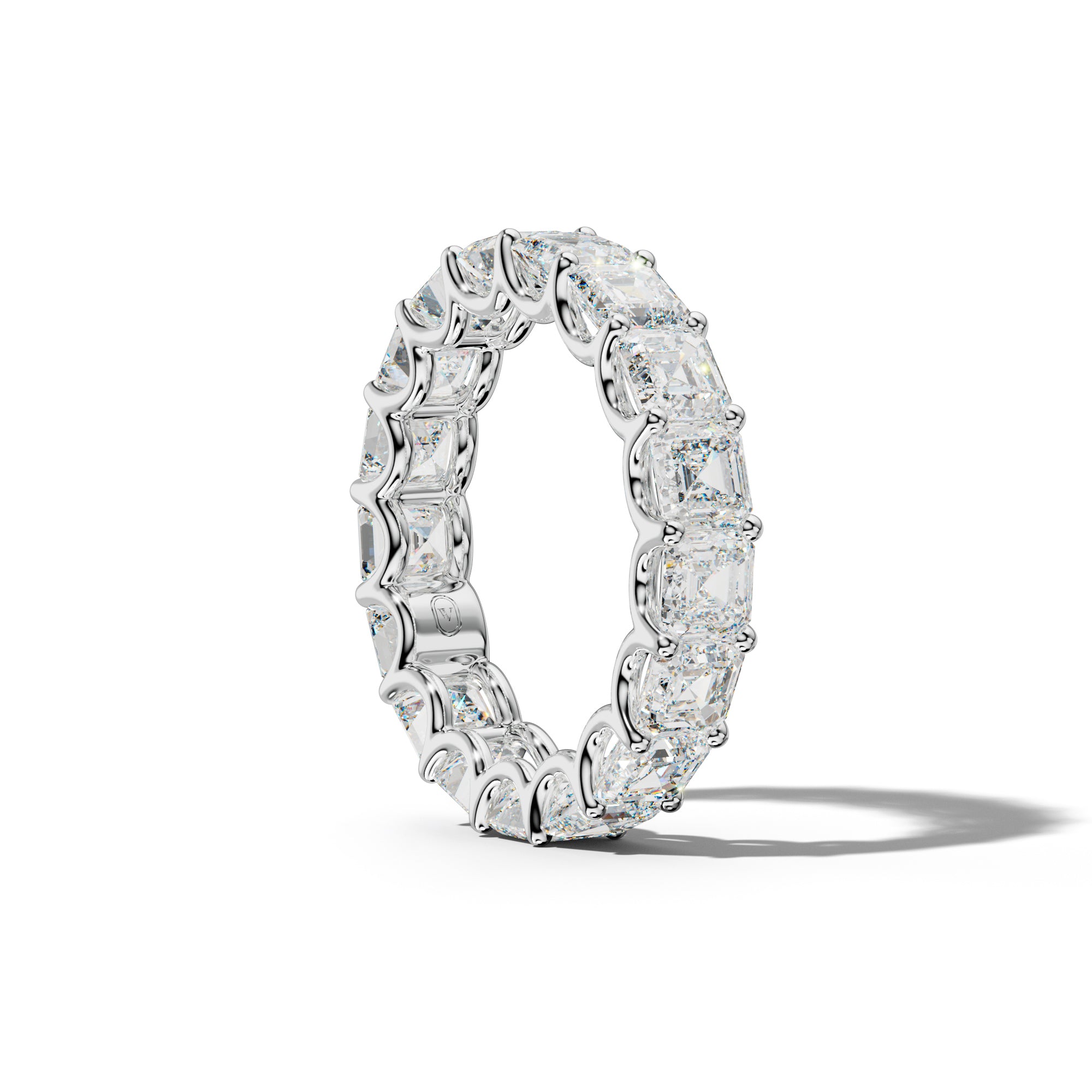 7.0 Carat Asscher Diamond Eternity Band U Prong