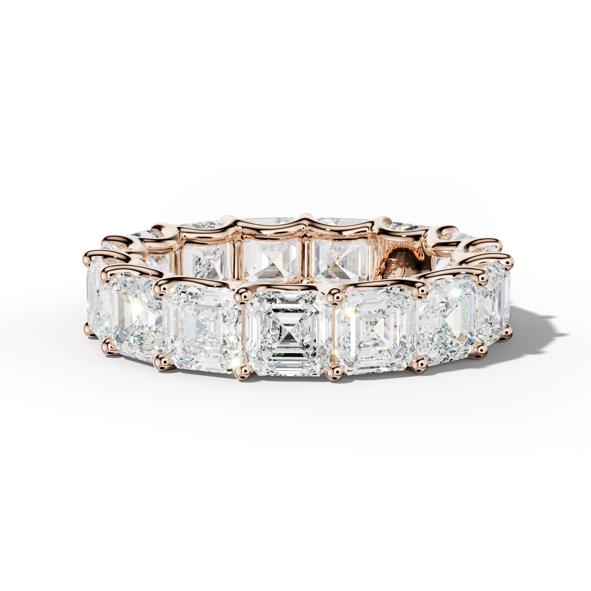 9.0 Carat Asscher Diamond  Eternity Band U Prong