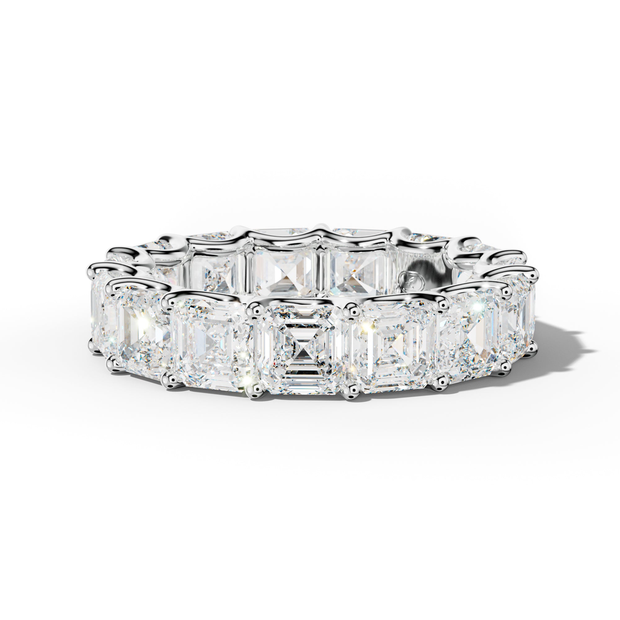 9.0 Carat Asscher Diamond  Eternity Band U Prong