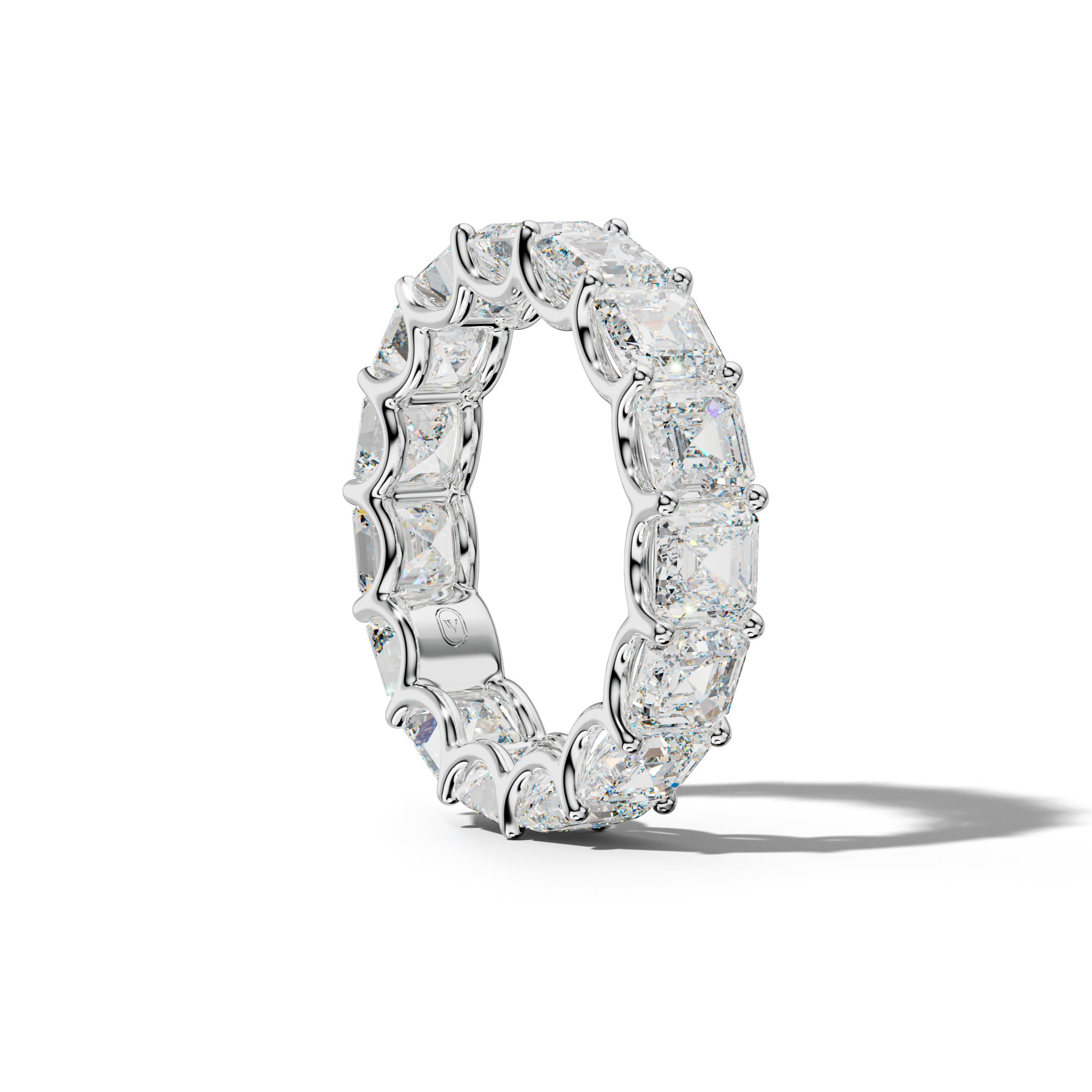 9.0 Carat Asscher Diamond  Eternity Band U Prong