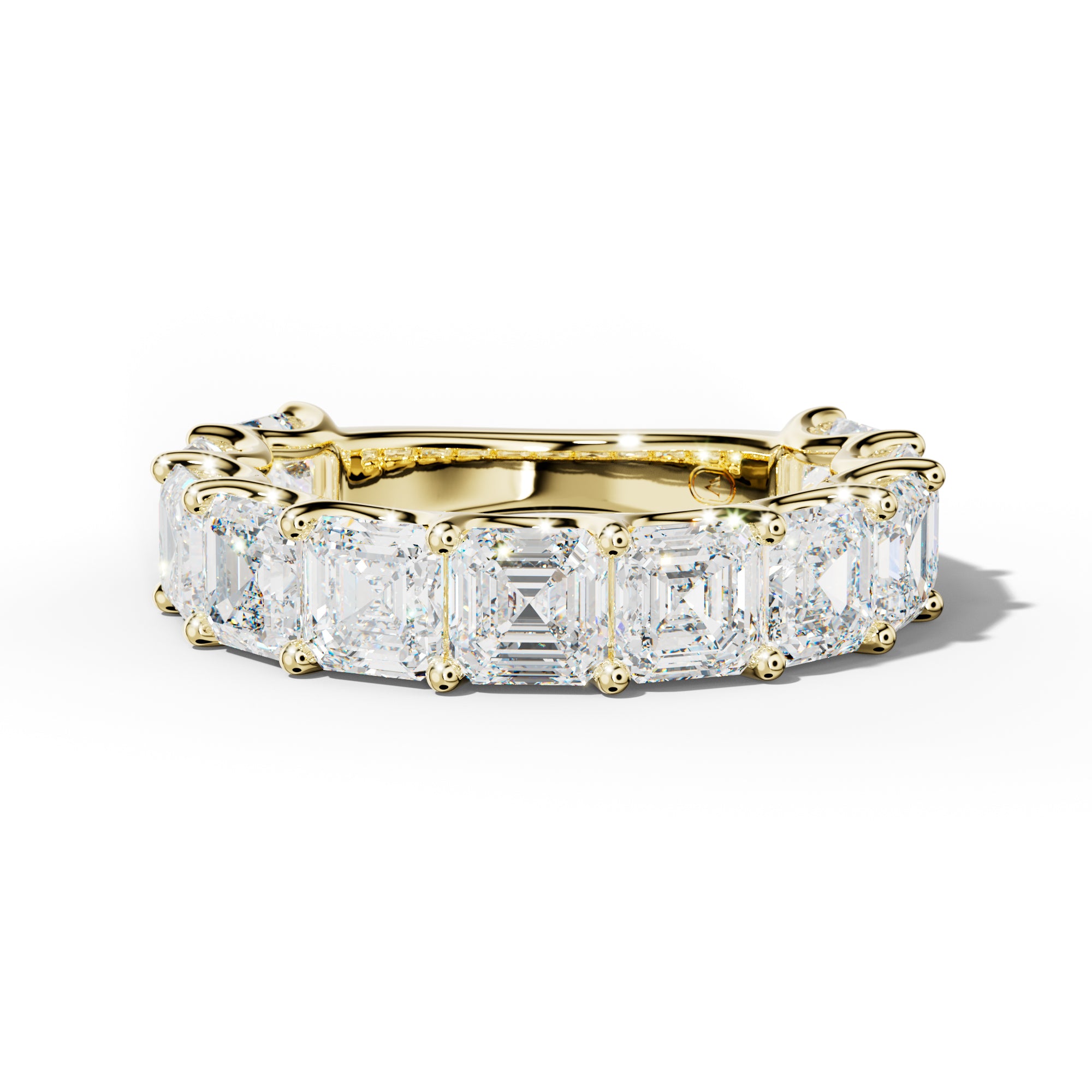 6.0 Carat Asscher Diamond 3/4 Anniversary Band U Prong