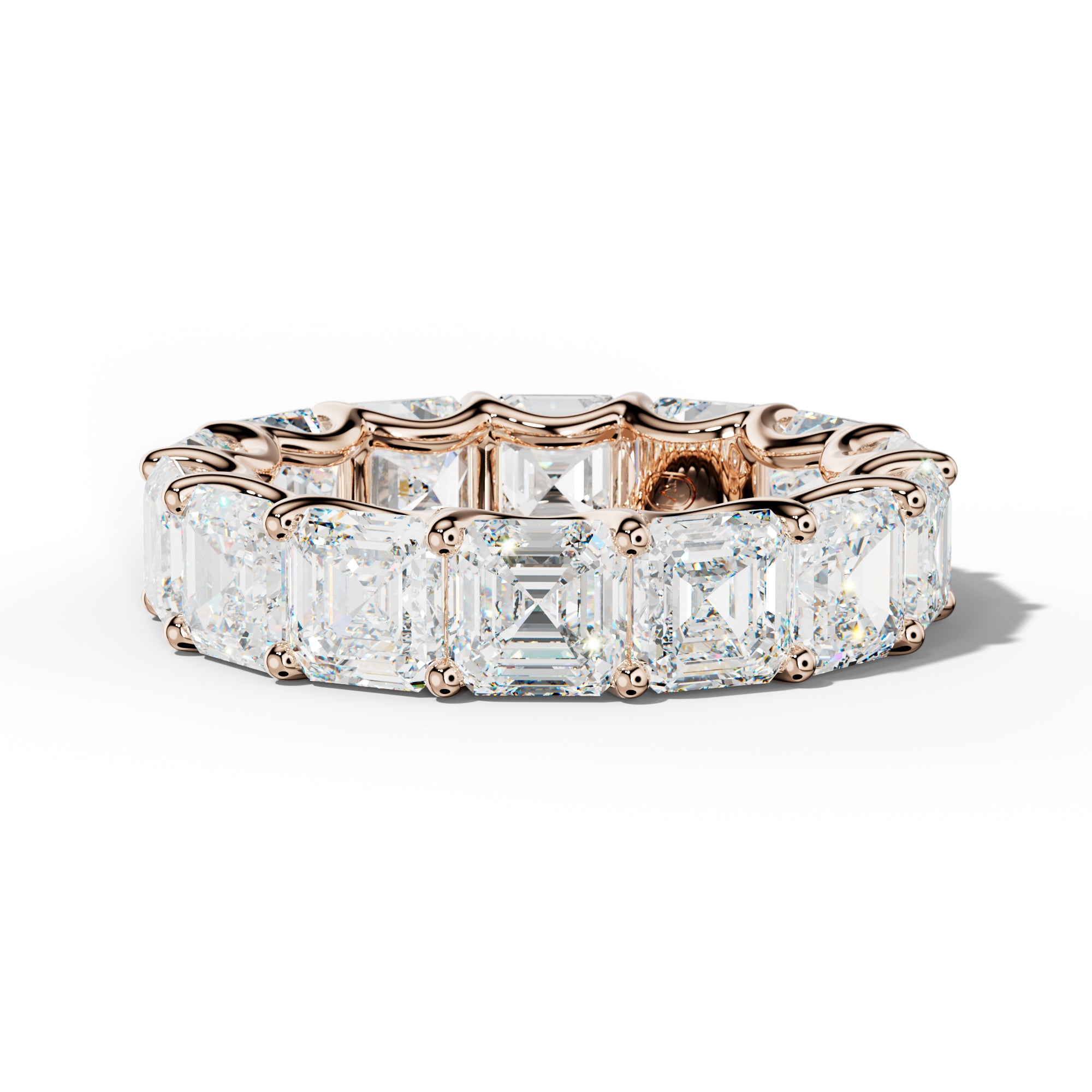 11.0 Carat Asscher Diamond Eternity Band U Prong