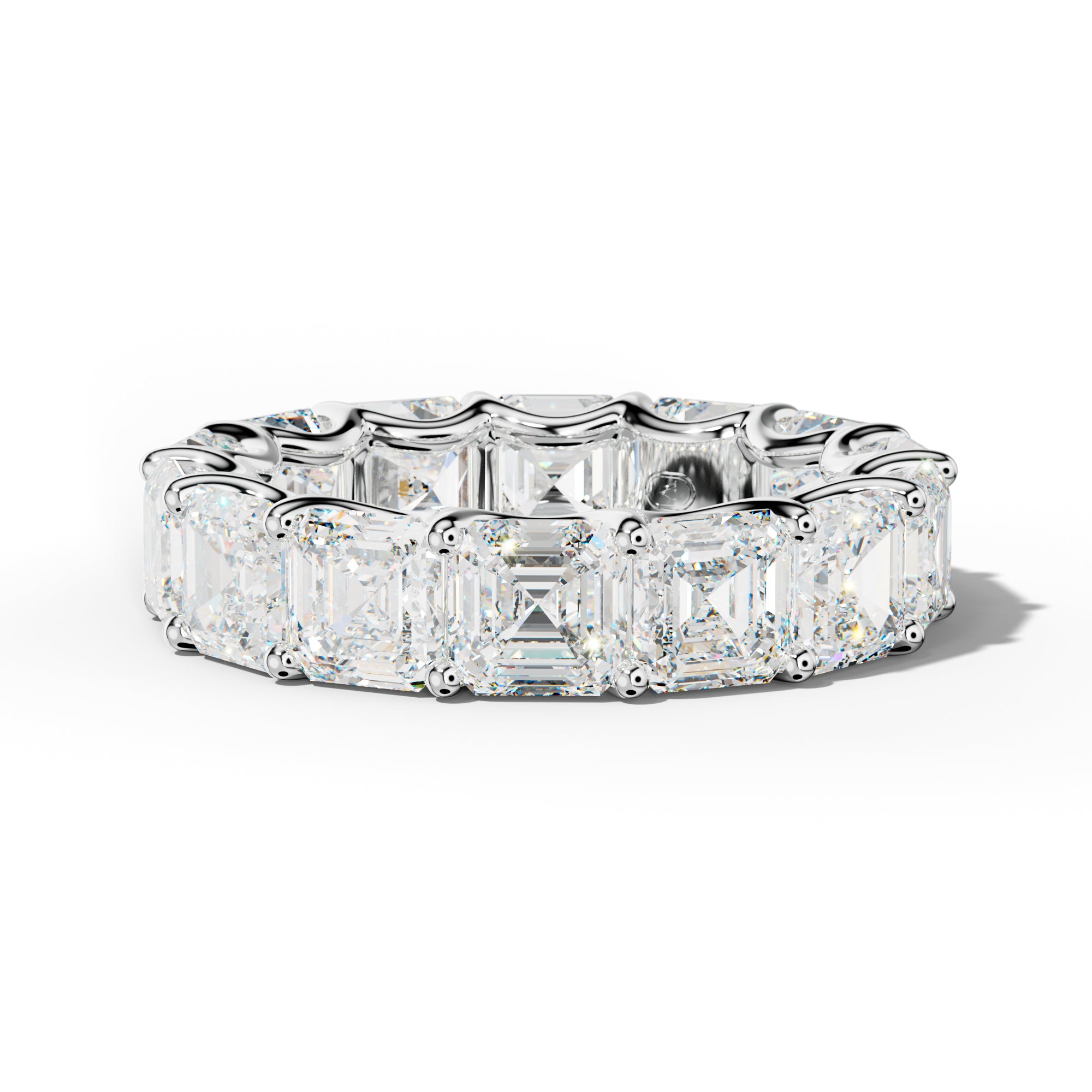 11.0 Carat Asscher Diamond Eternity Band U Prong