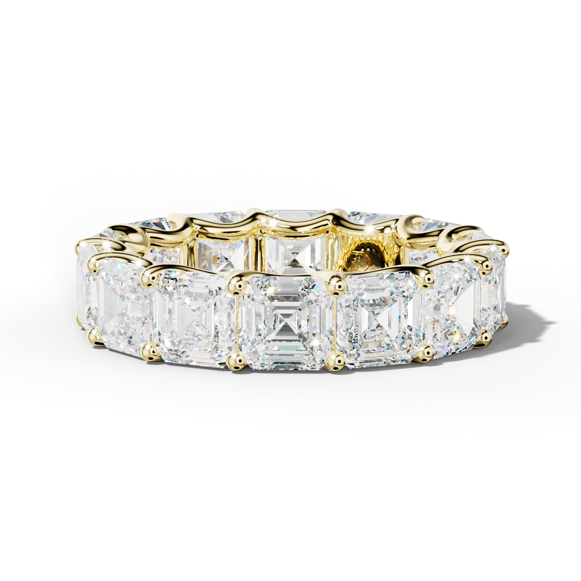 11.0 Carat Asscher Diamond Eternity Band U Prong