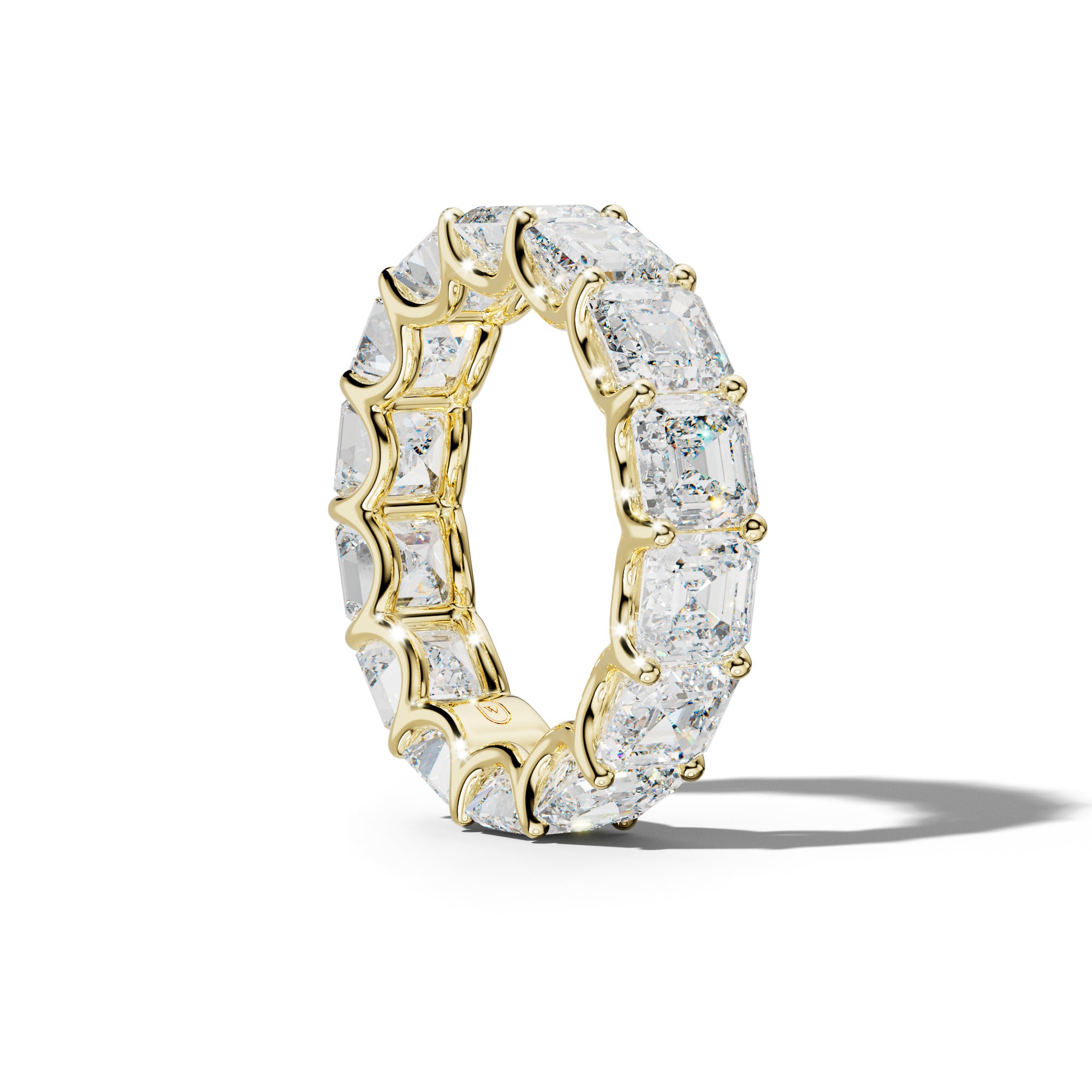 11.0 Carat Asscher Diamond Eternity Band U Prong
