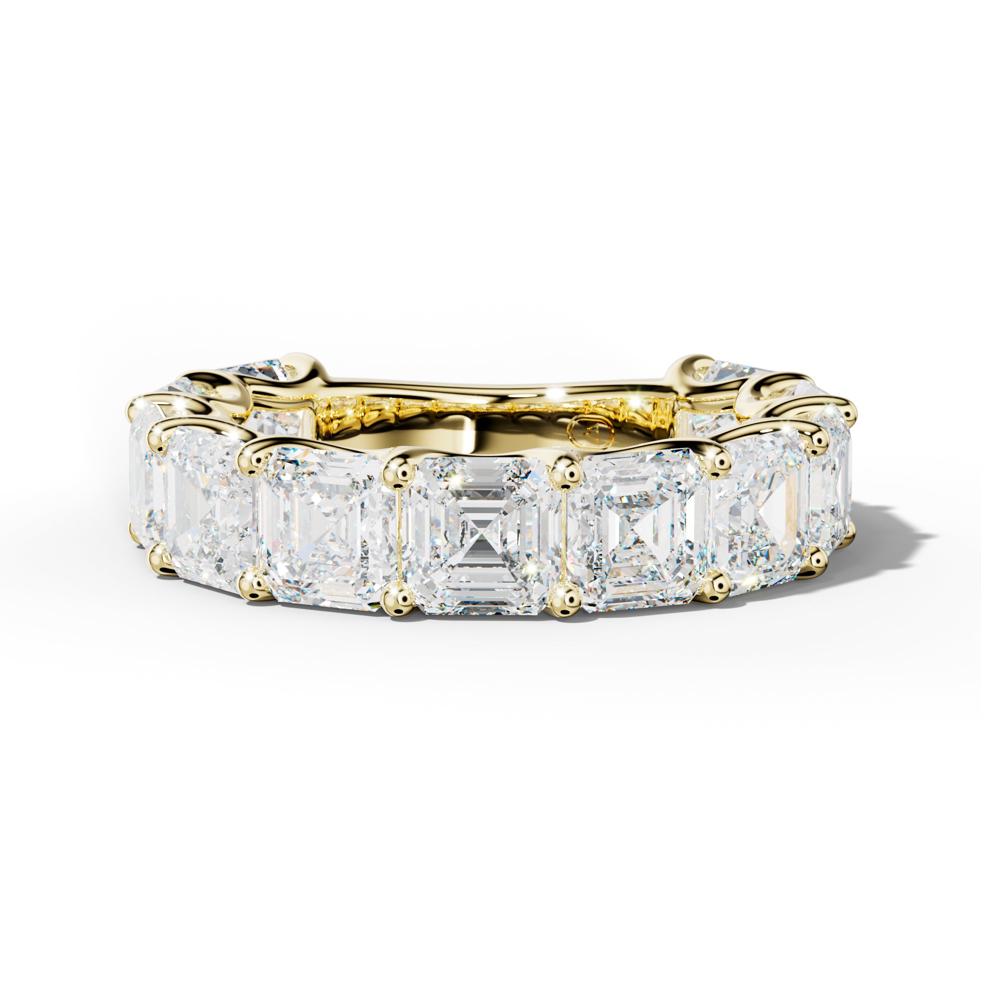 8.0 Carat Asscher Diamond 3/4 Anniversary Band U Prong