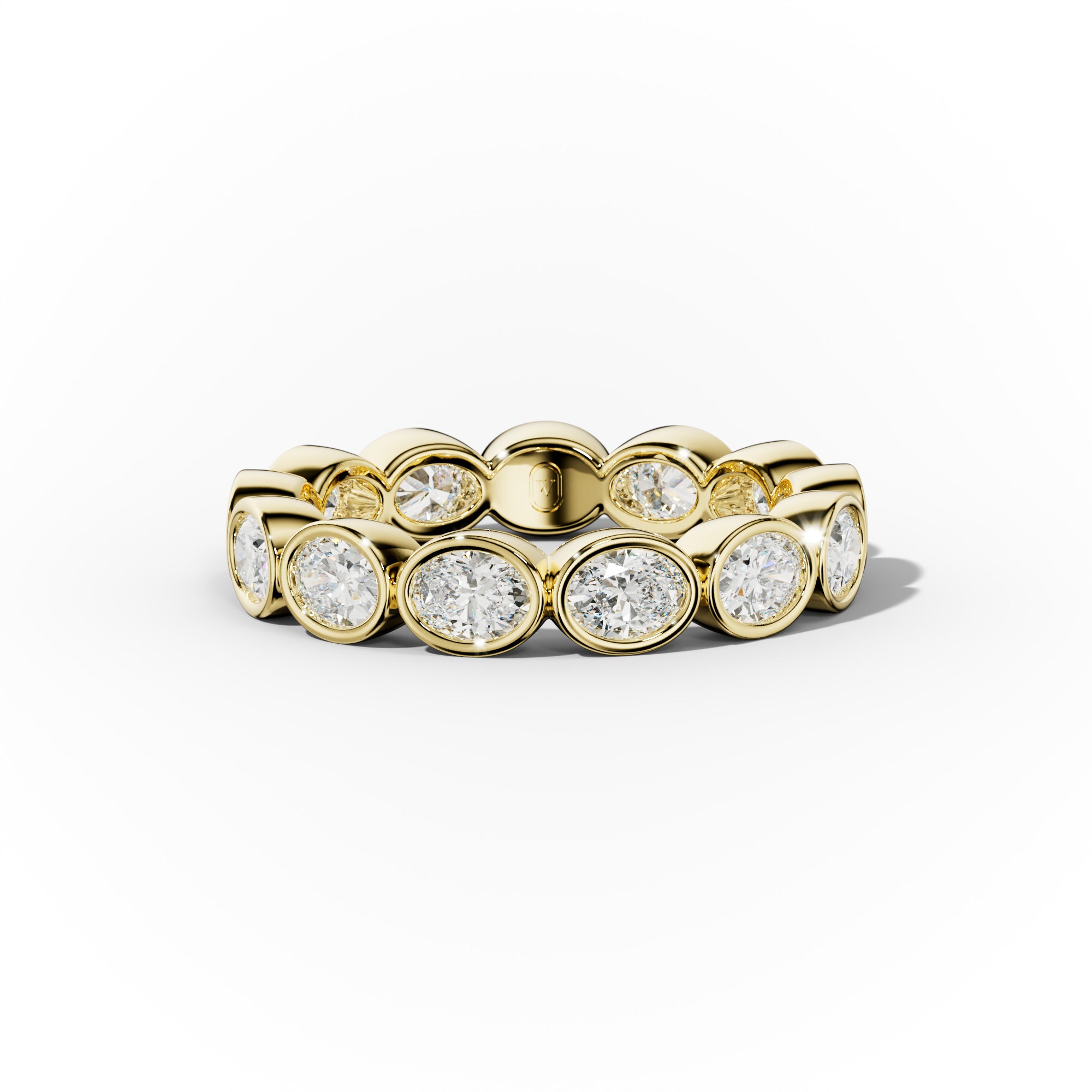 2.0 Carat East West Bezel Set Oval Diamond Eternity Band