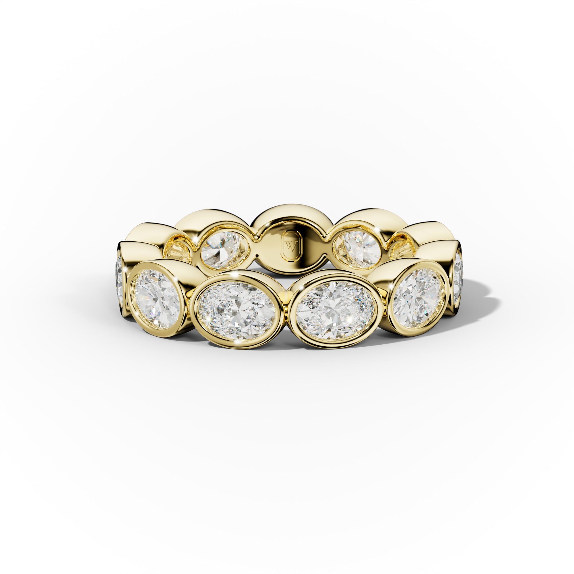 3.0 Carat East West Oval Cut Bezel Set Diamond Eternity Band