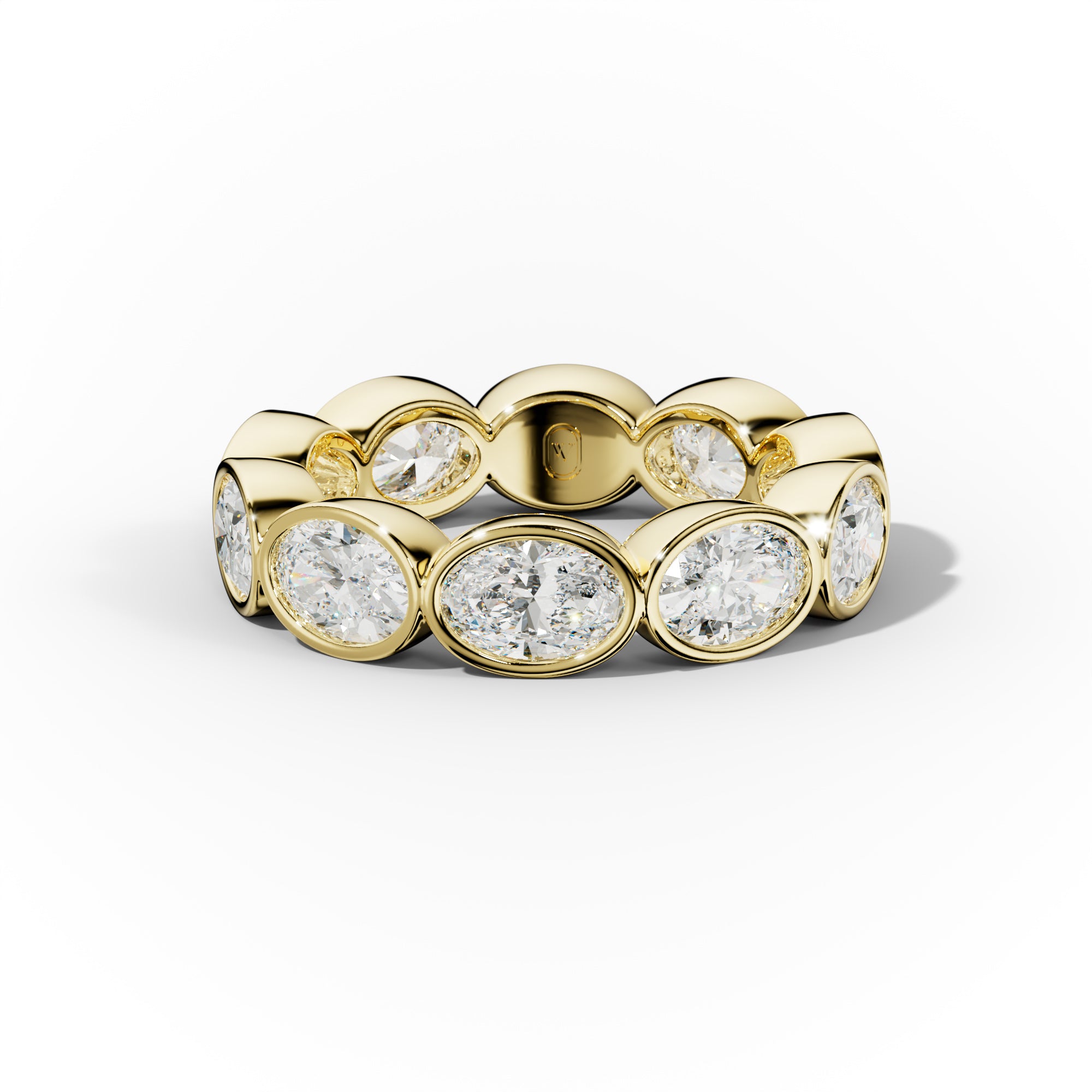 4.0 Carat East West Oval Cut Bezel Set Diamond Eternity Band