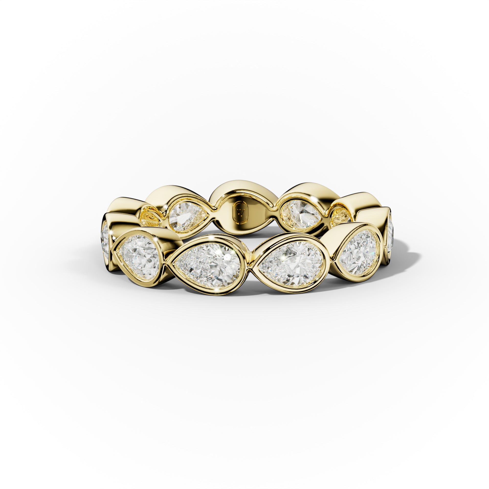 2.0 Carat East West Pear Cut Bezel Set Diamond Eternity Band