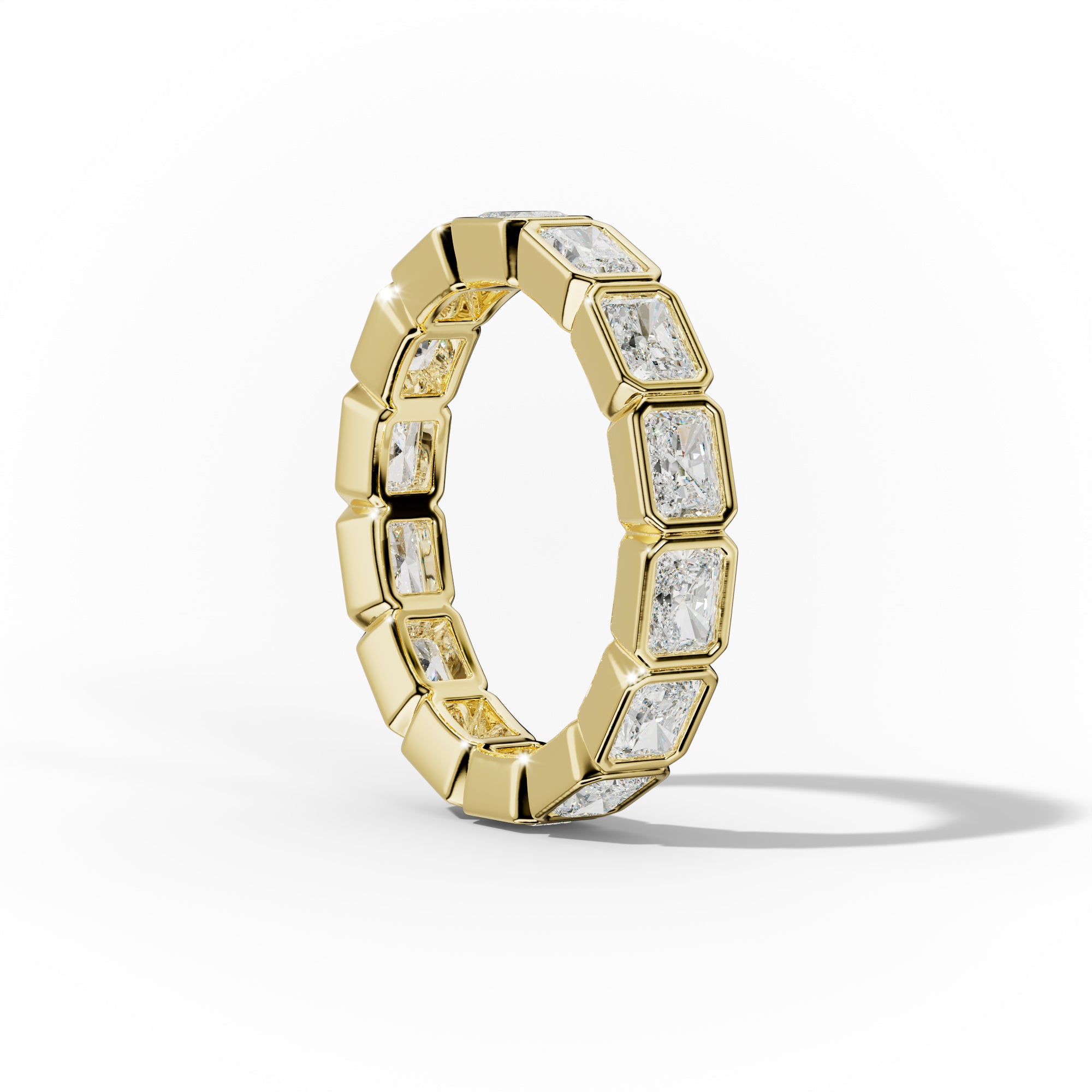 3.0 Carat East West Bezel Set Radiant Diamond Eternity Band