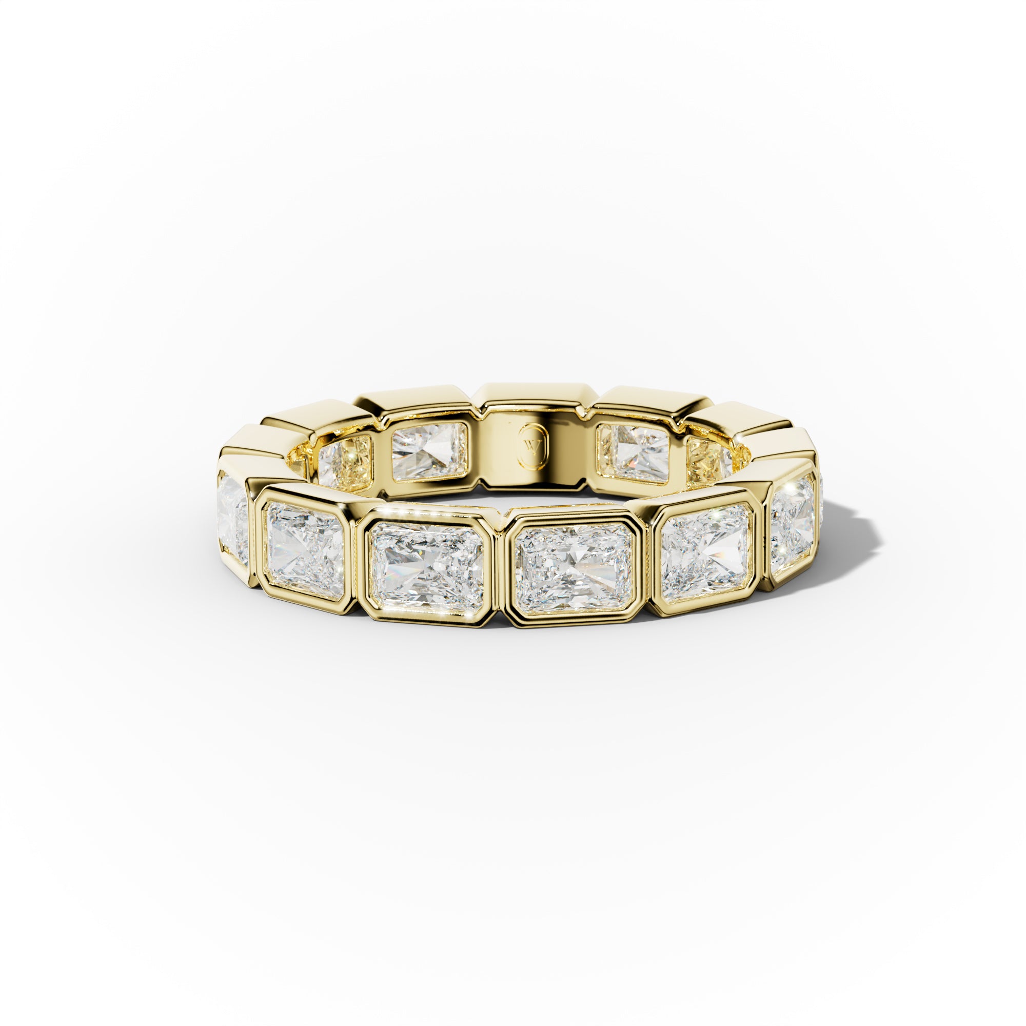 3.0 Carat East West Radiant Cut Bezel Set Diamond Eternity Band