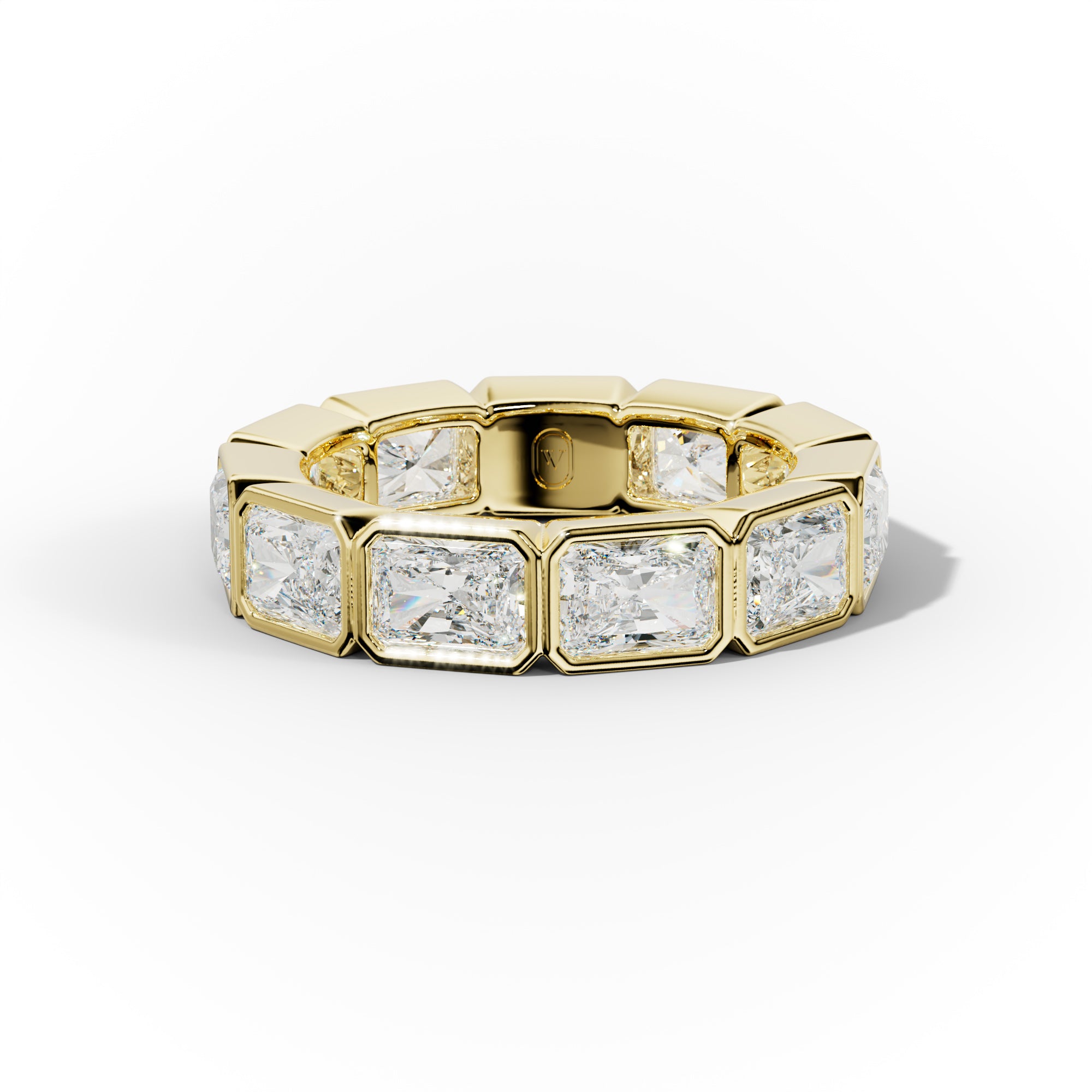 6.0 Carat East West Radiant Cut Bezel Set Diamond Eternity Band