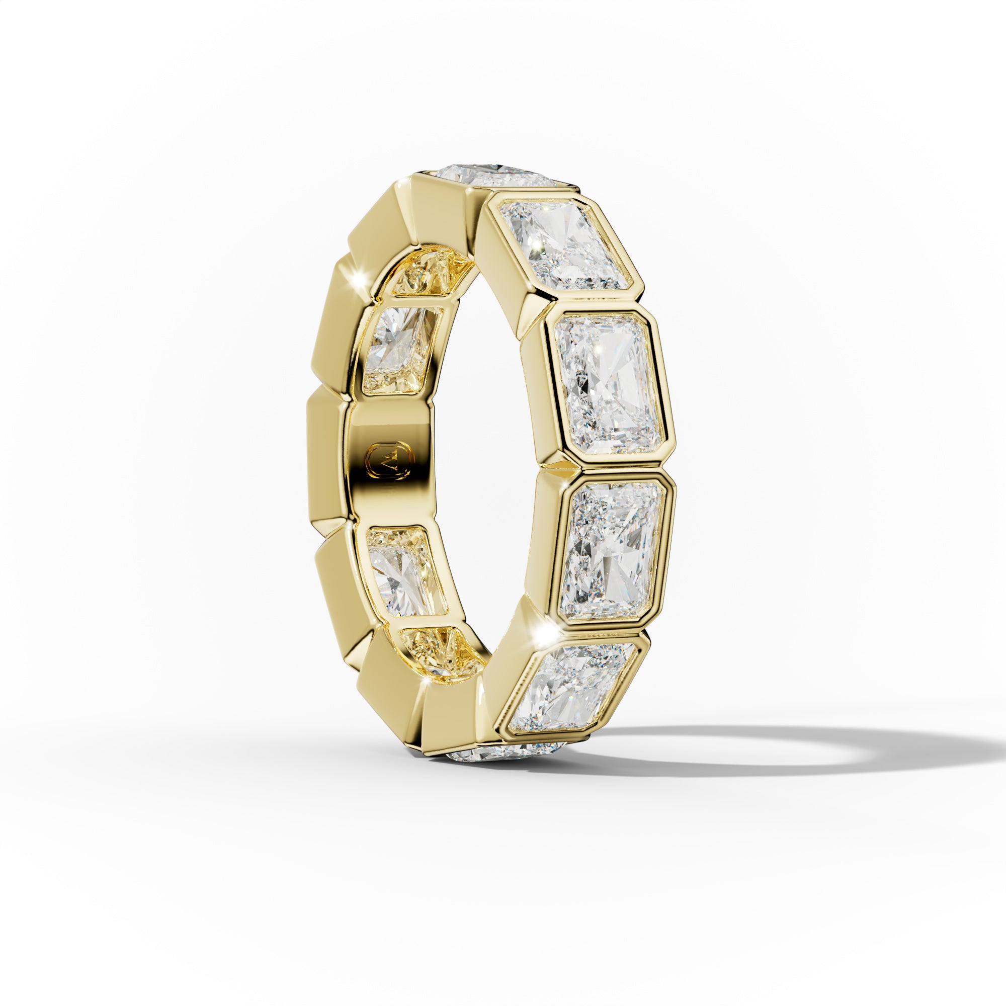 6.0 Carat East West Radiant Cut Bezel Set Diamond Eternity Band