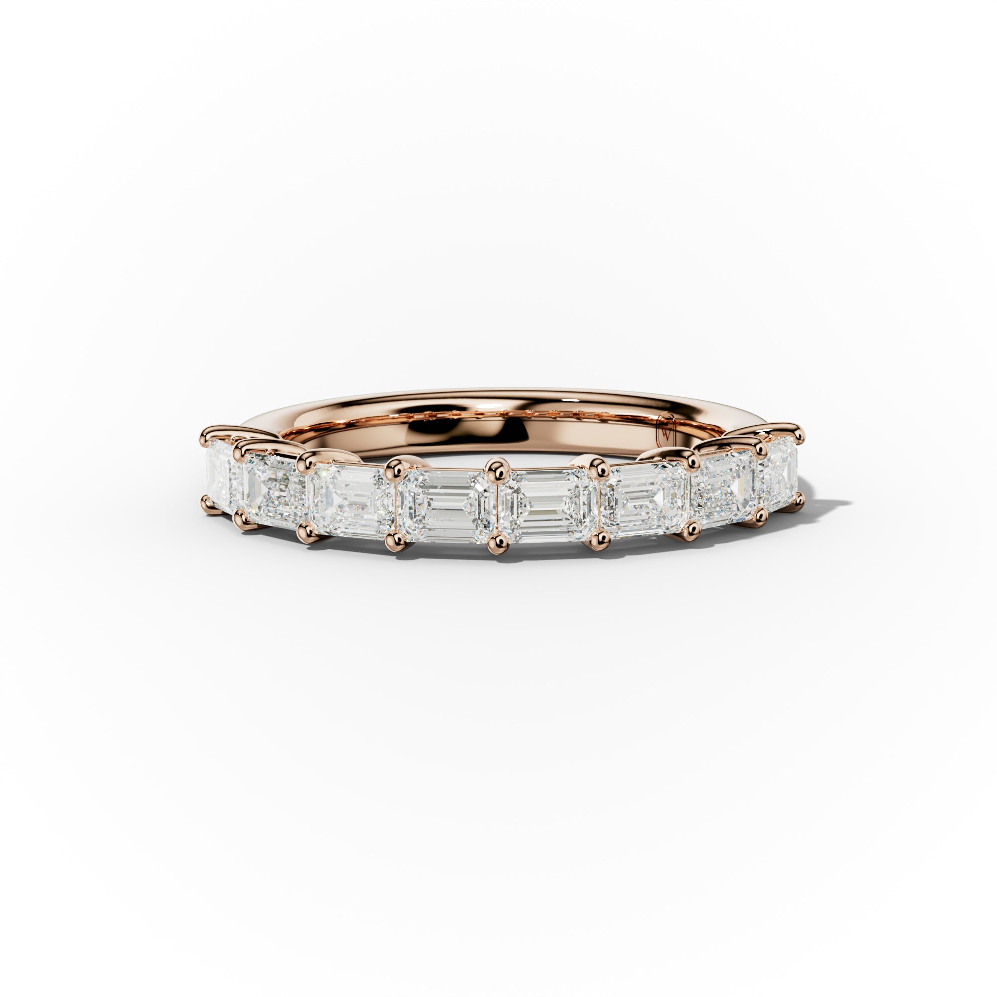 1.0 Carat East West Emerald Cut Diamond Anniversary Band