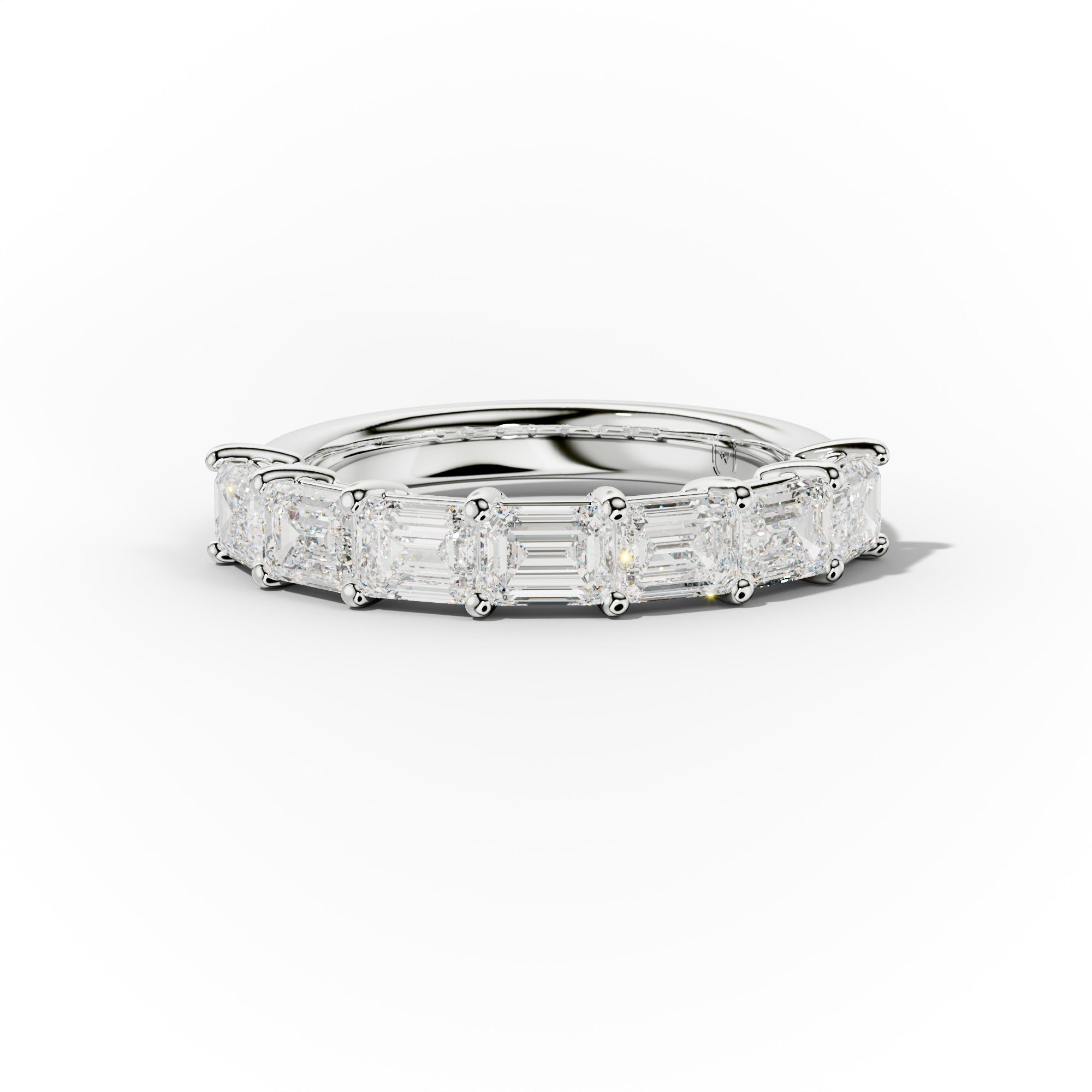 2  Carat East West Emerald Cut Diamond Anniversary Band