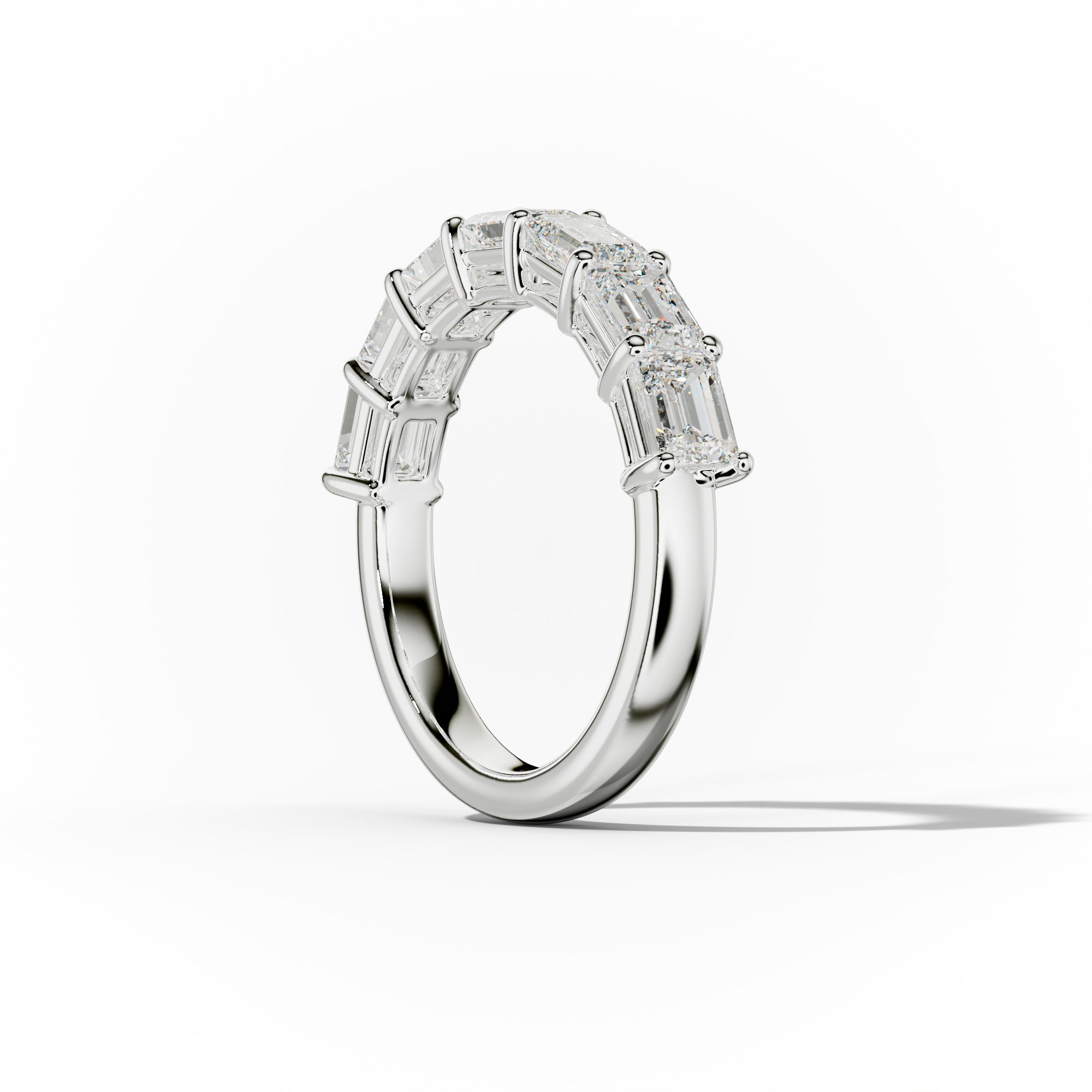 2  Carat East West Emerald Cut Diamond Anniversary Band