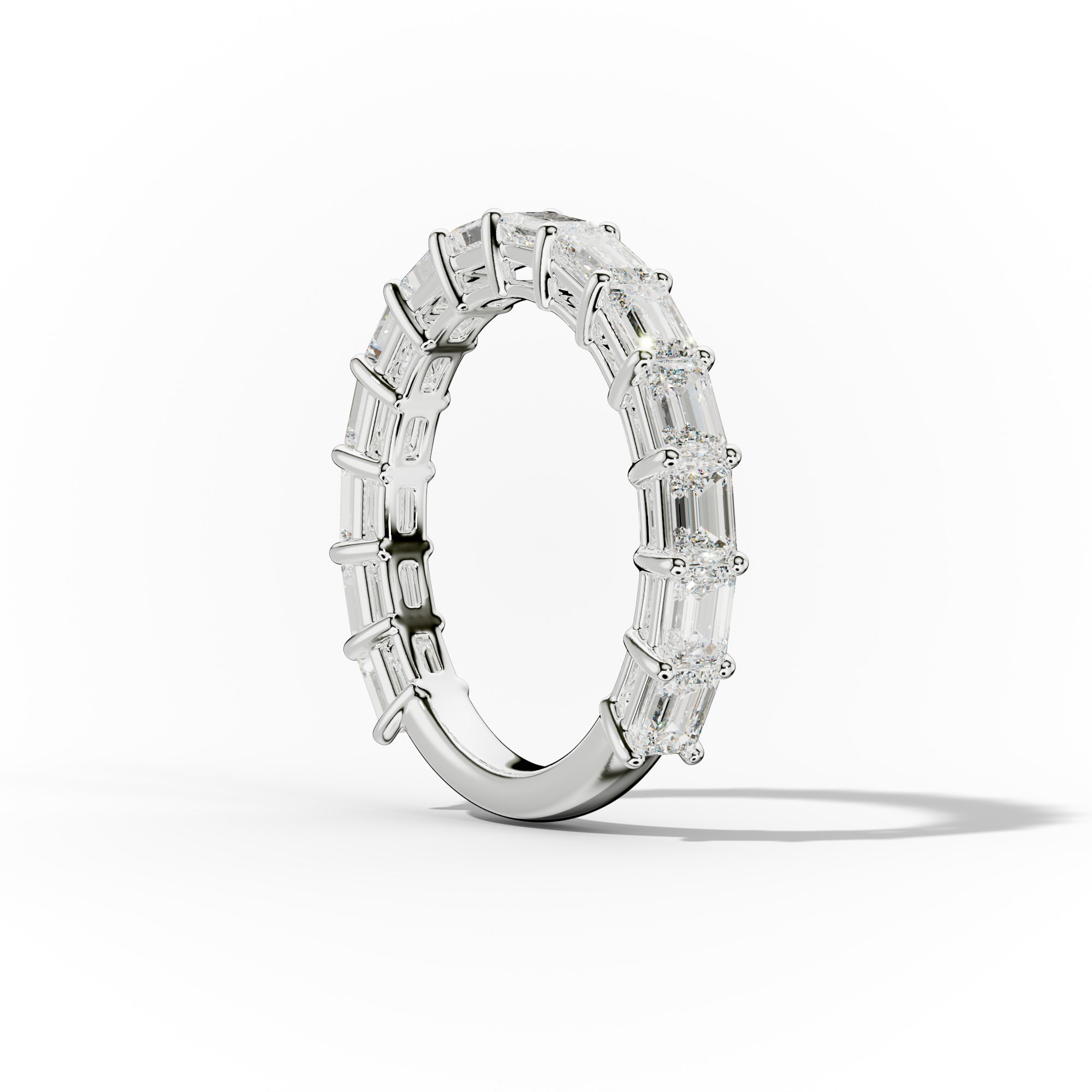 2.0 Carat East West Emerald Cut Diamond Anniversary Band