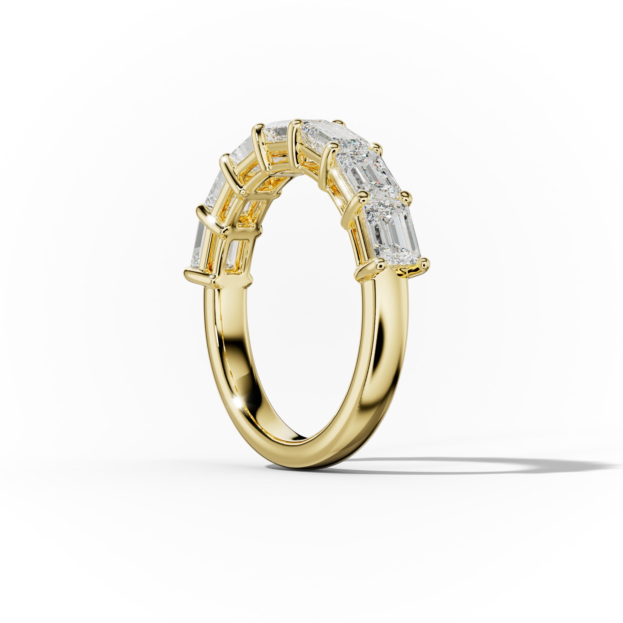 2  Carat East West Emerald Cut Diamond Anniversary Band