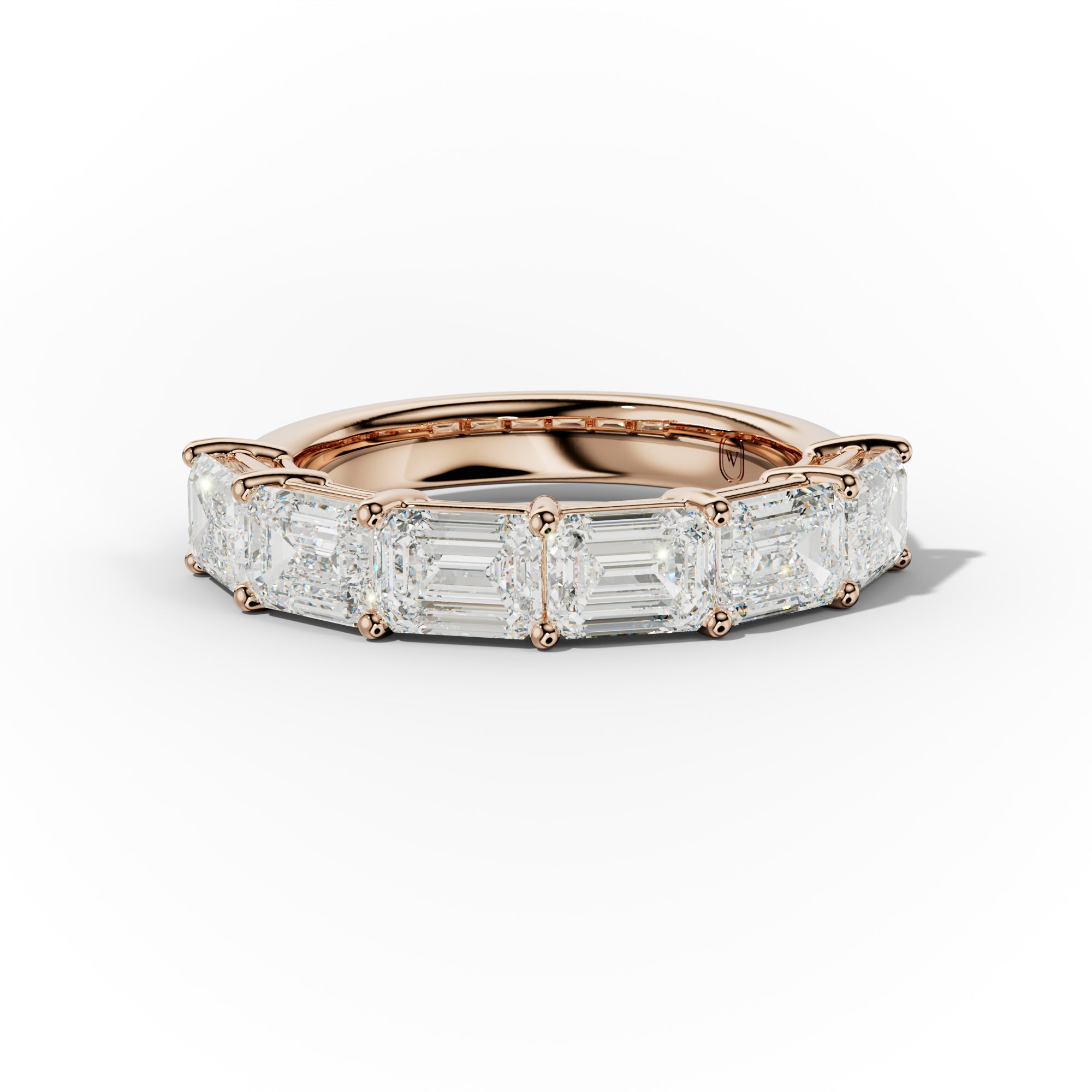 3 Carat East West Emerald Cut Diamond Anniversary Band