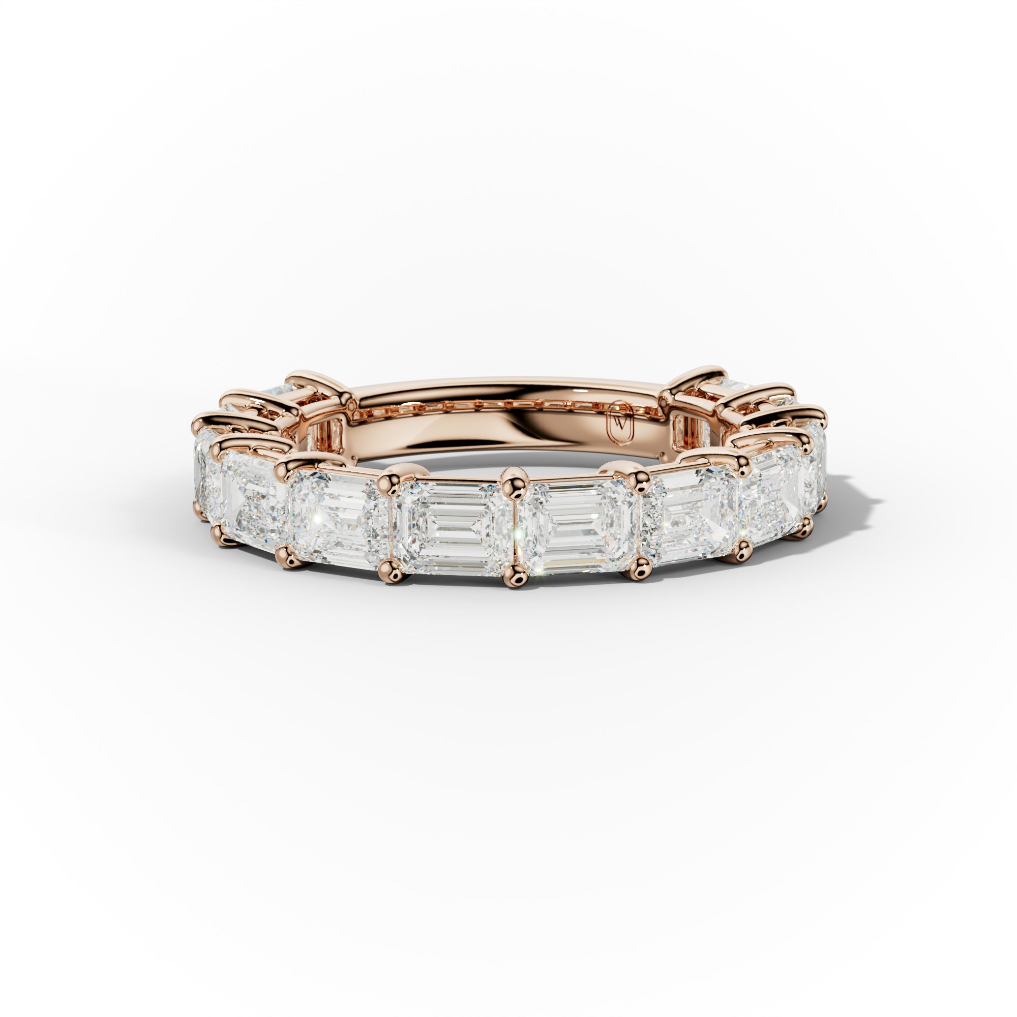 3 Carat East West Emerald Cut Diamond Anniversary Band