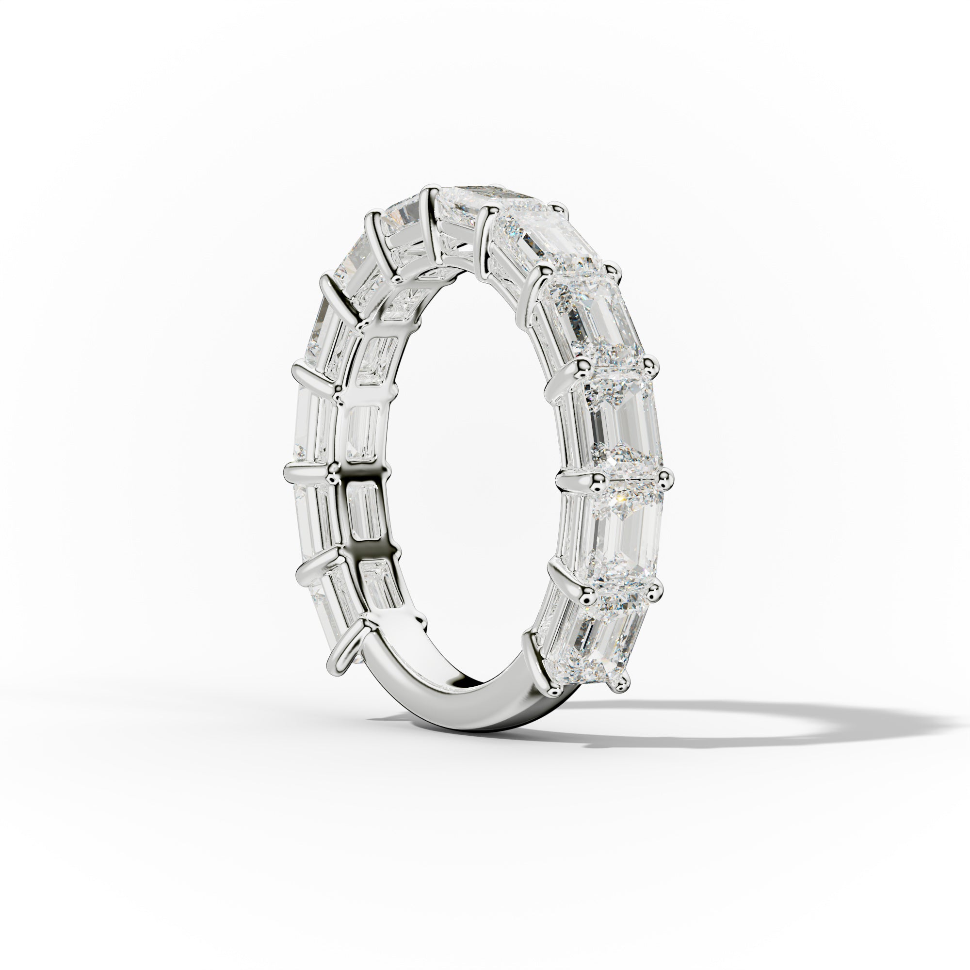 3 Carat East West Emerald Cut Diamond Anniversary Band