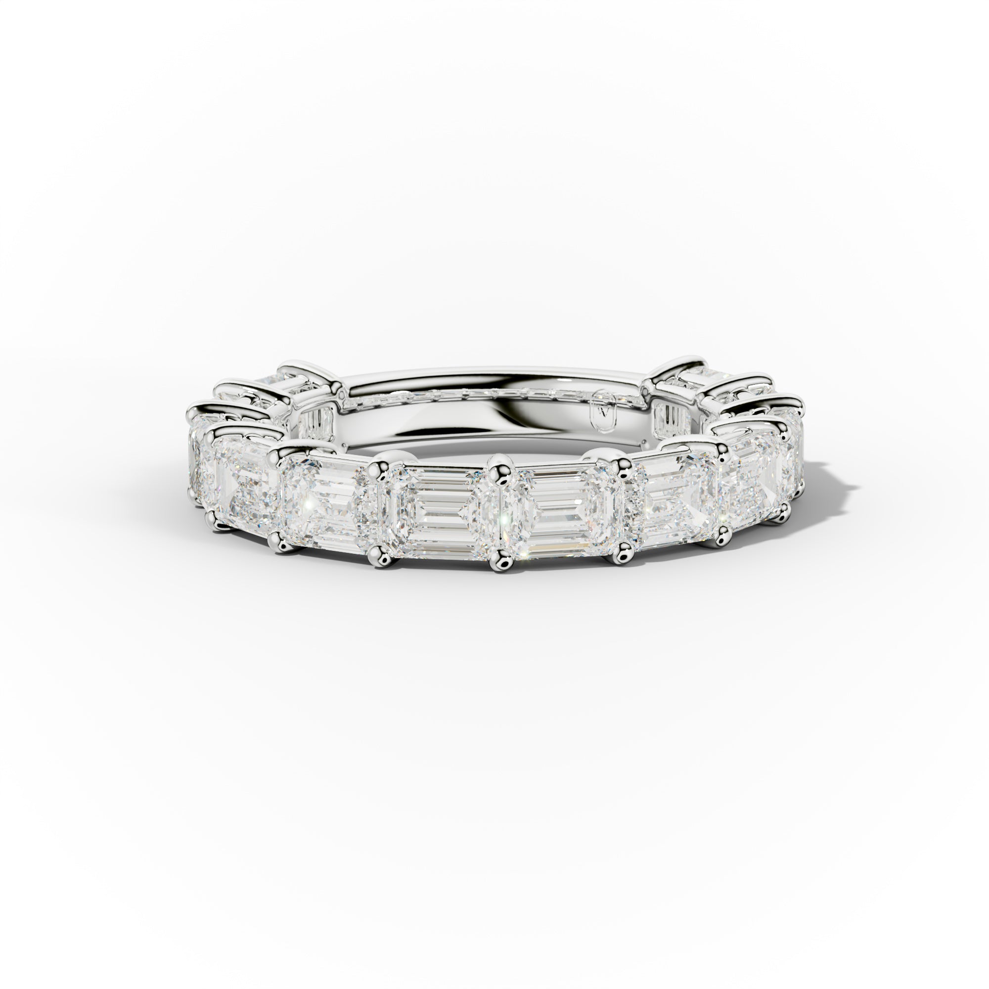 3 Carat East West Emerald Cut Diamond Anniversary Band