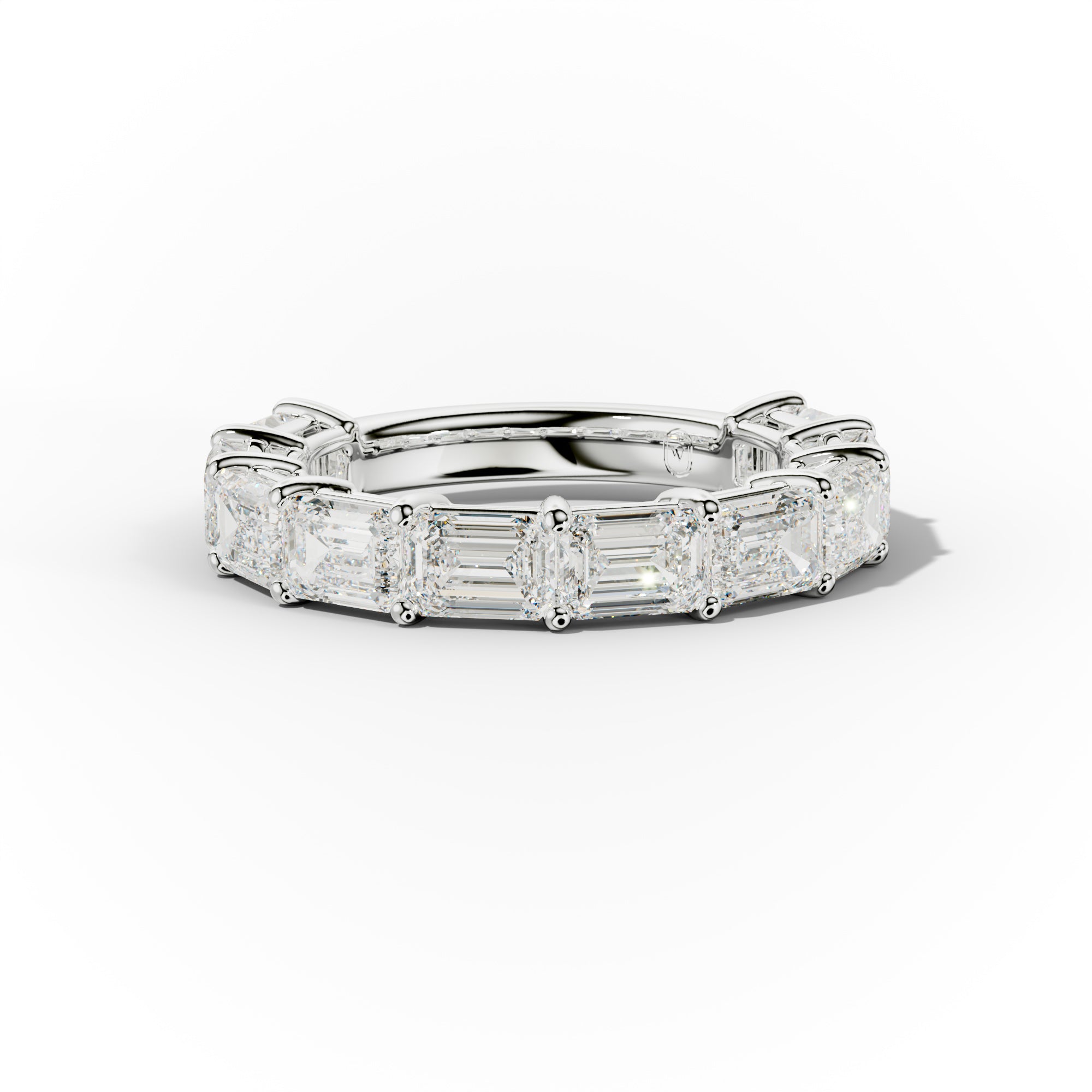 4.0 Carat East West Emerald Cut Diamond Anniversary Band