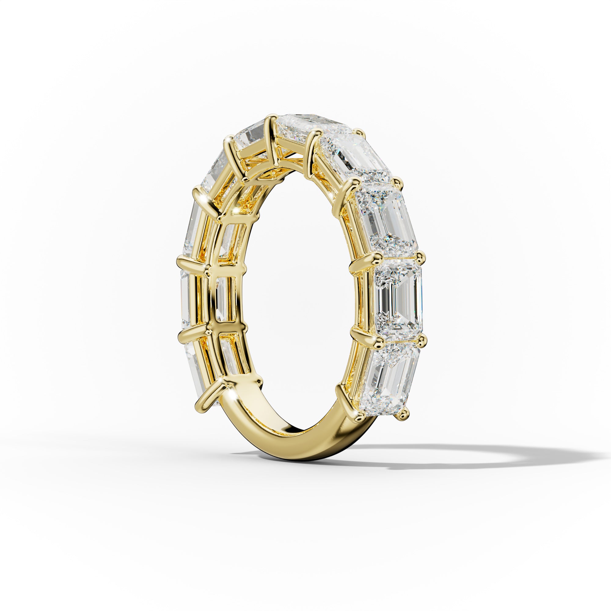 4.0 Carat East West Emerald Cut Diamond Anniversary Band