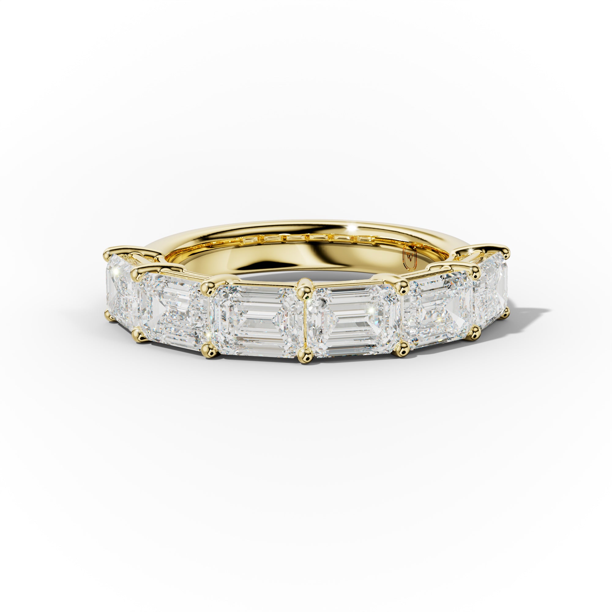 3 Carat East West Emerald Cut Diamond Anniversary Band