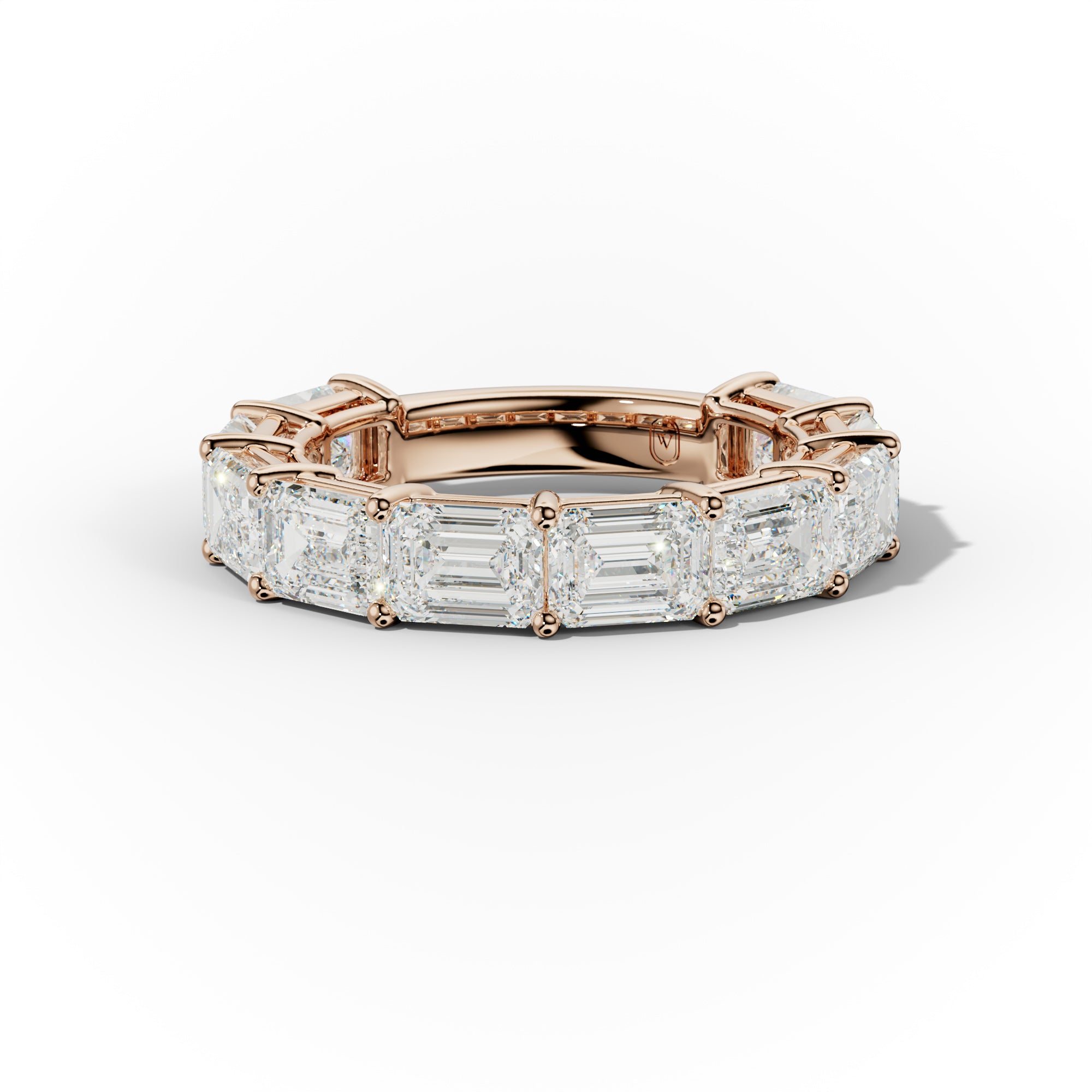 5.0 Carat East West Emerald Cut Diamond Anniversary Band