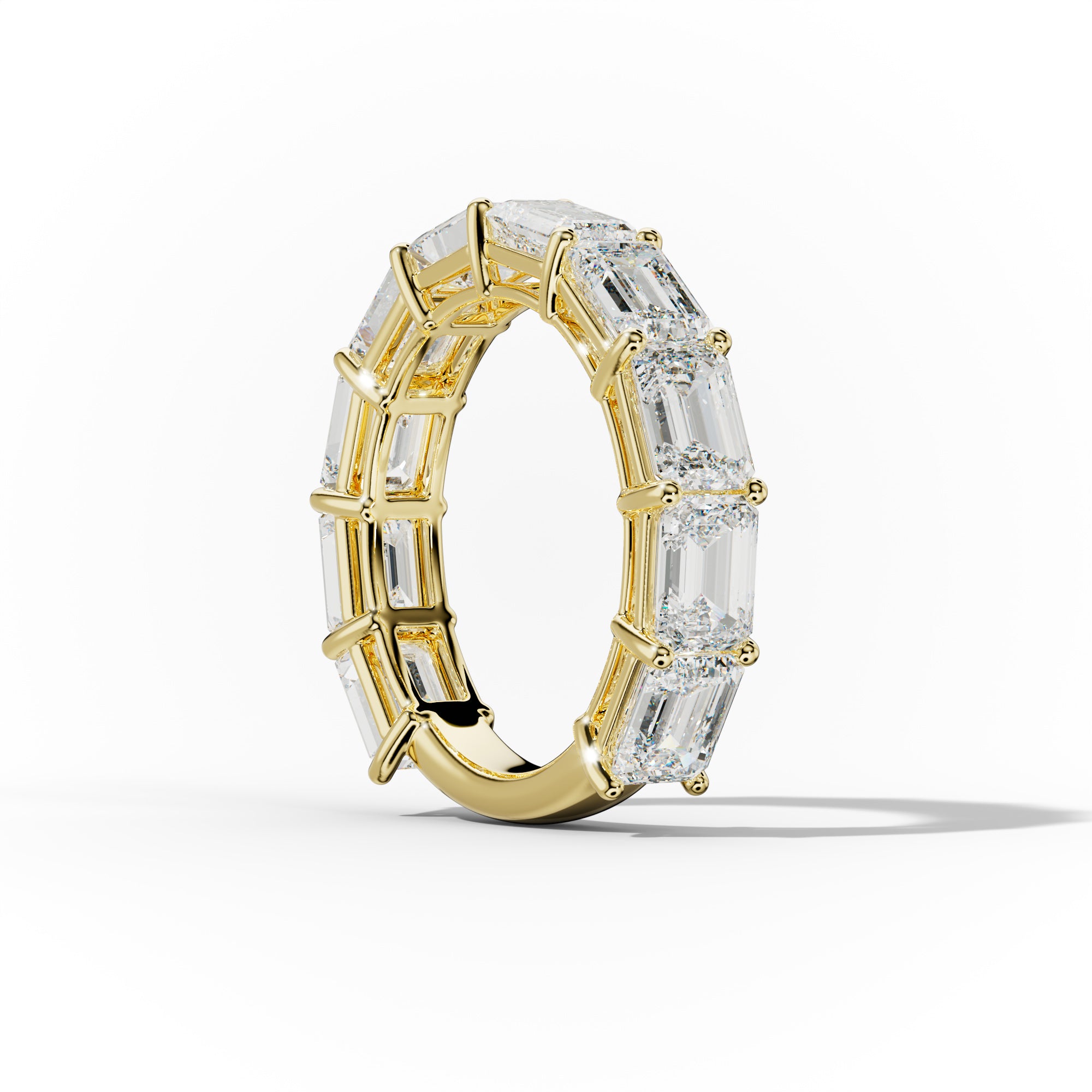 5.0 Carat East West Emerald Cut Diamond Anniversary Band