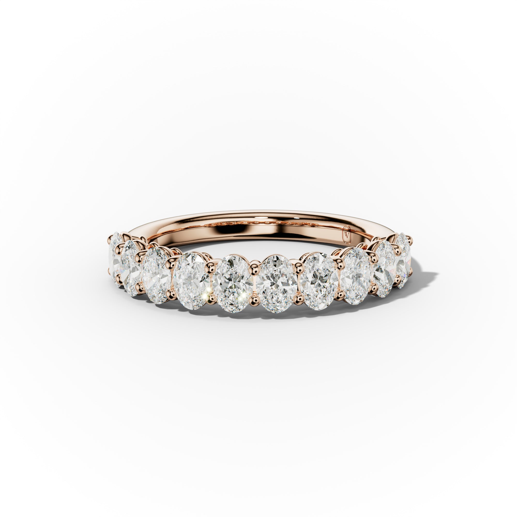 1.0 Carat Oval Diamond Anniversary Band