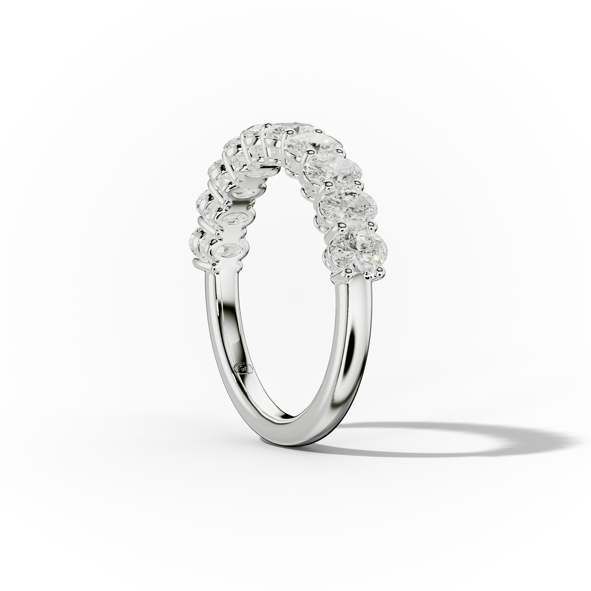 1.0 Carat Oval Diamond Anniversary Band