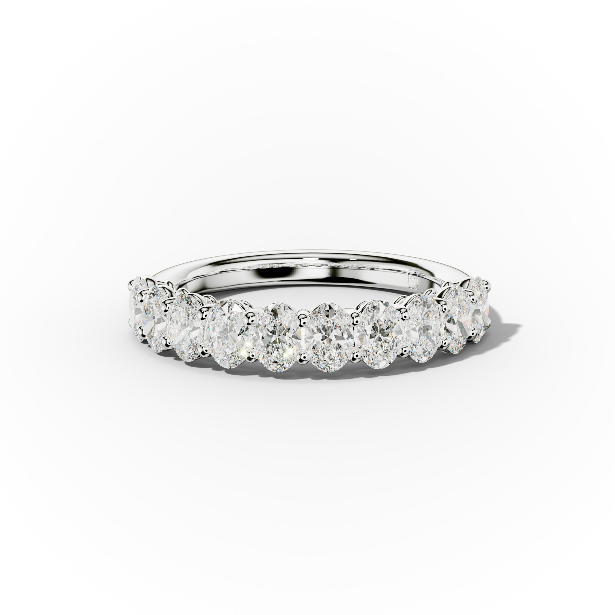 1.0 Carat Oval Diamond Anniversary Band