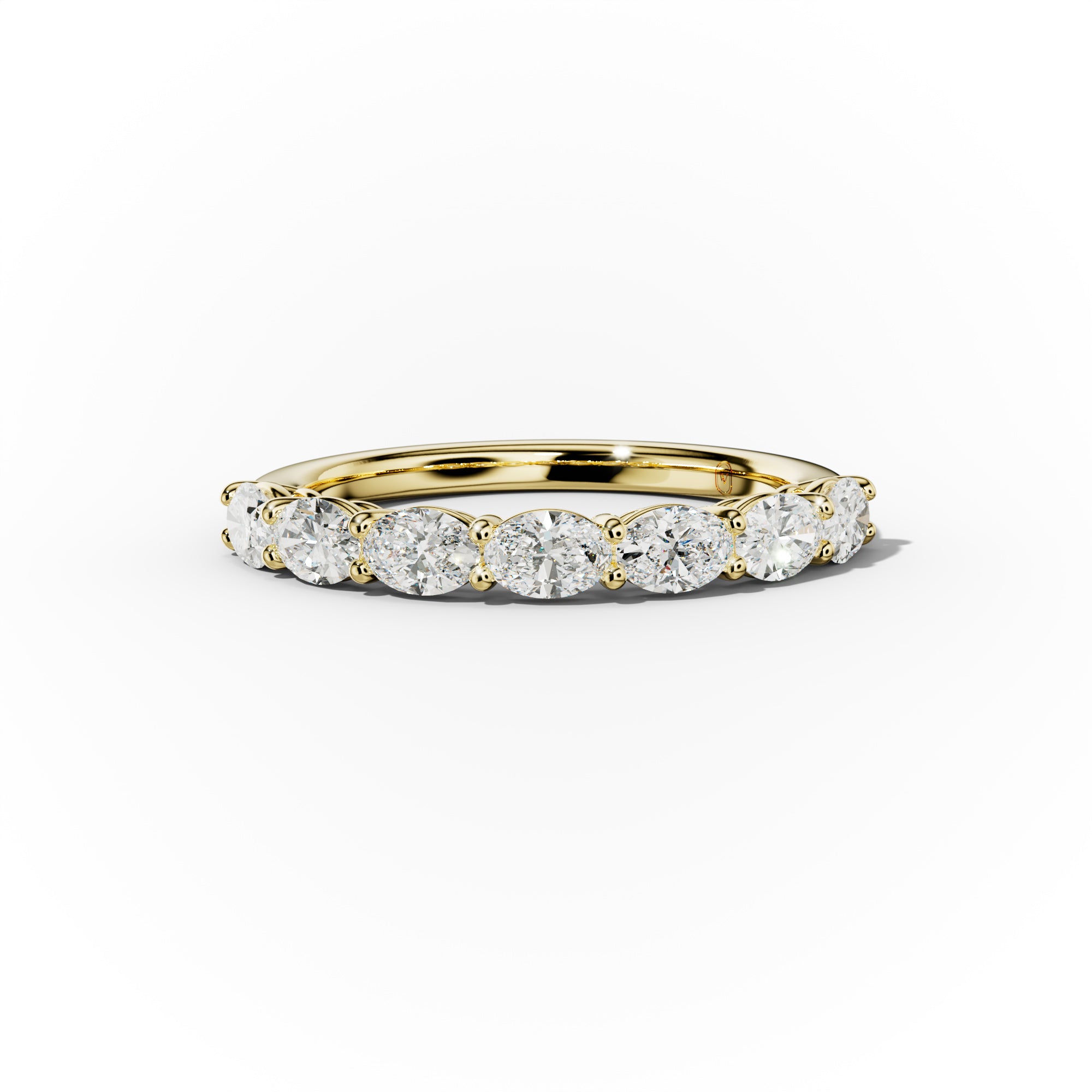 1.0 Carat East West Oval Cut Diamond Half Eternity Band