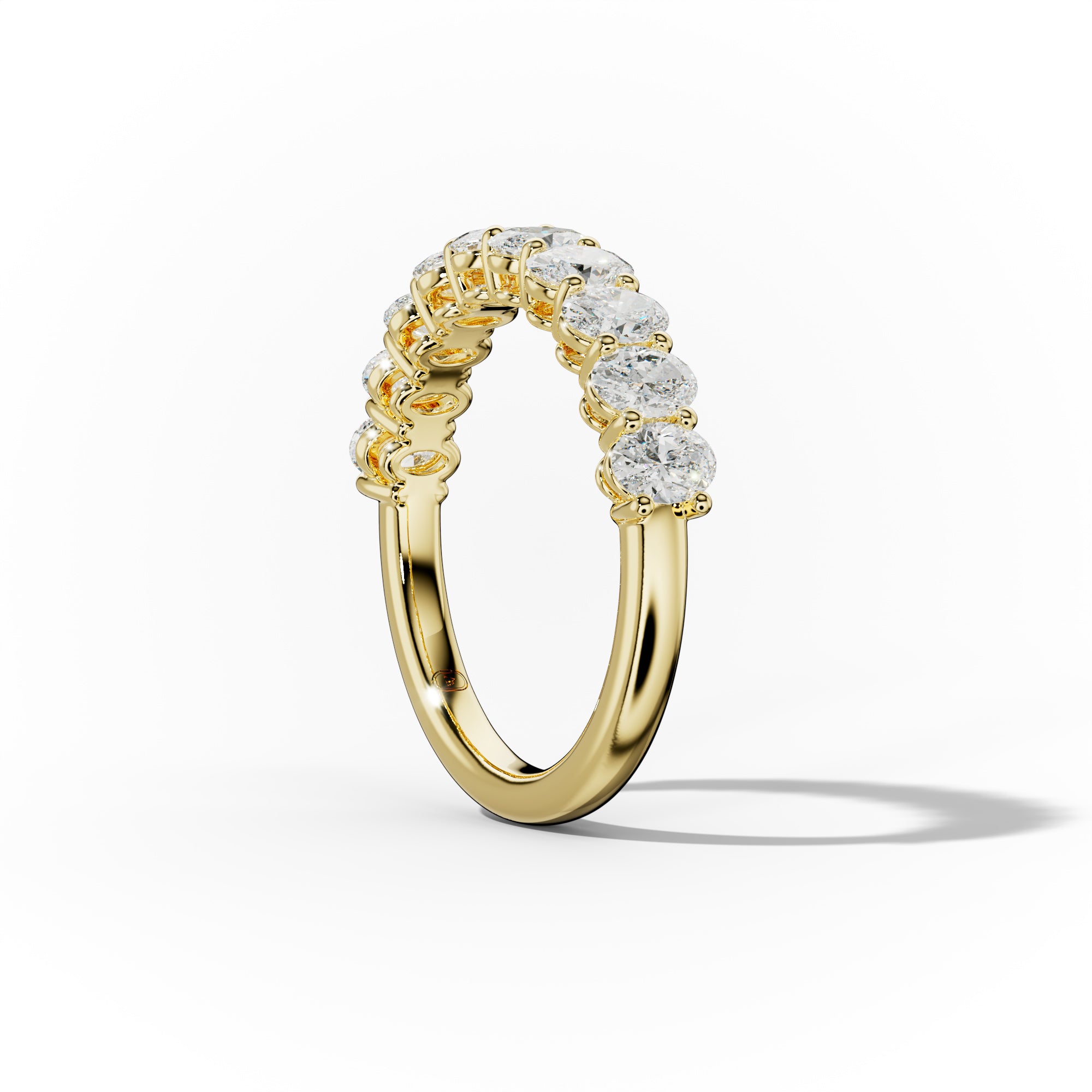 1.0 Carat Oval Diamond Anniversary Band