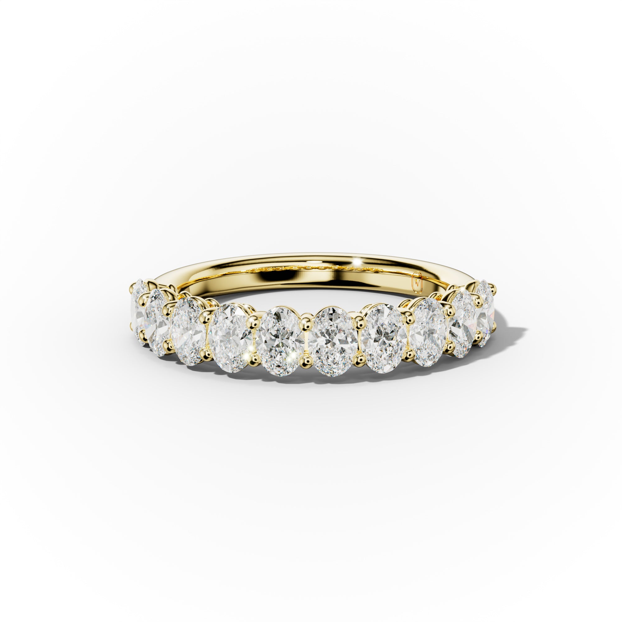 1.0 Carat Oval Diamond Anniversary Band