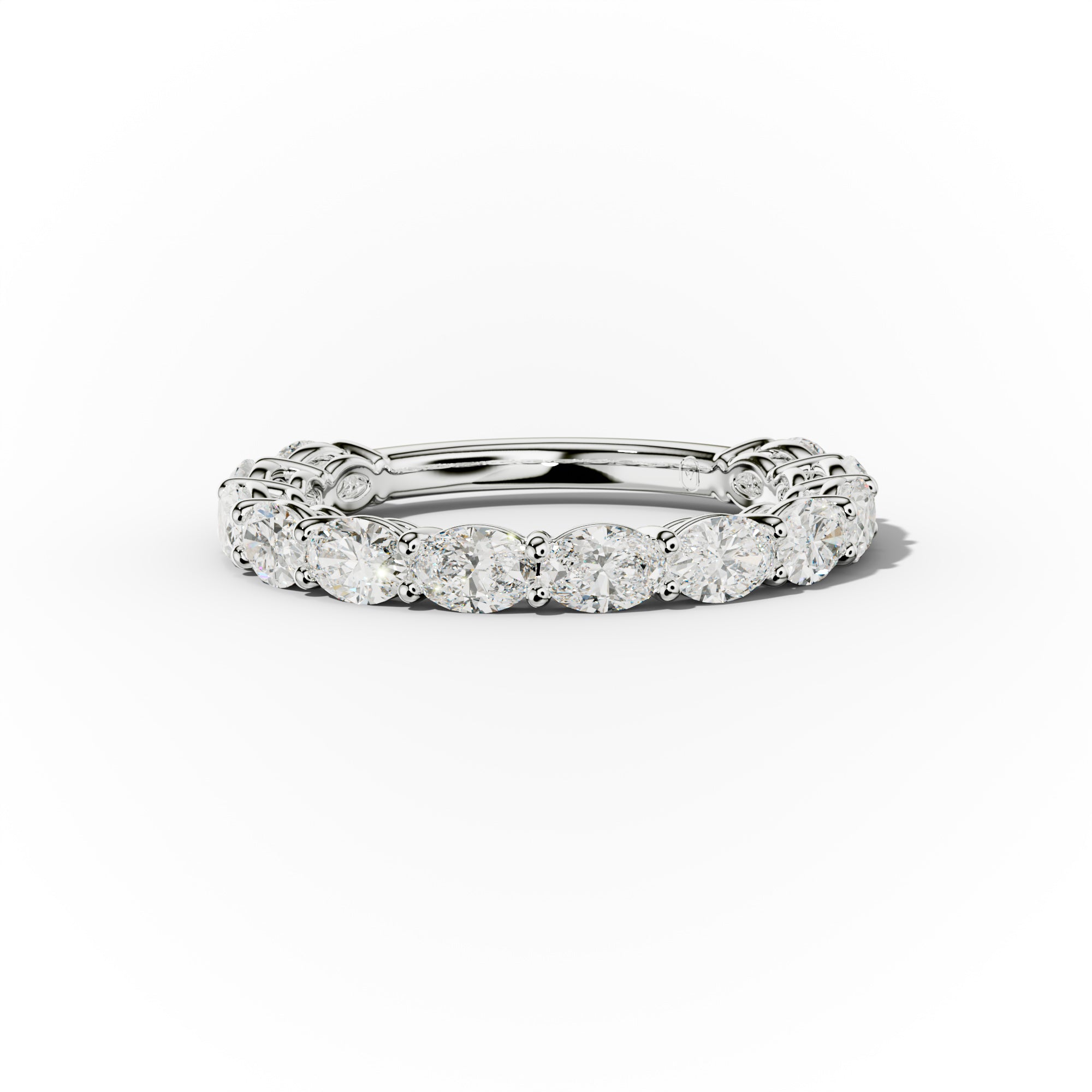 2.0 Carat East West Oval Cut Diamond Anniversary Band