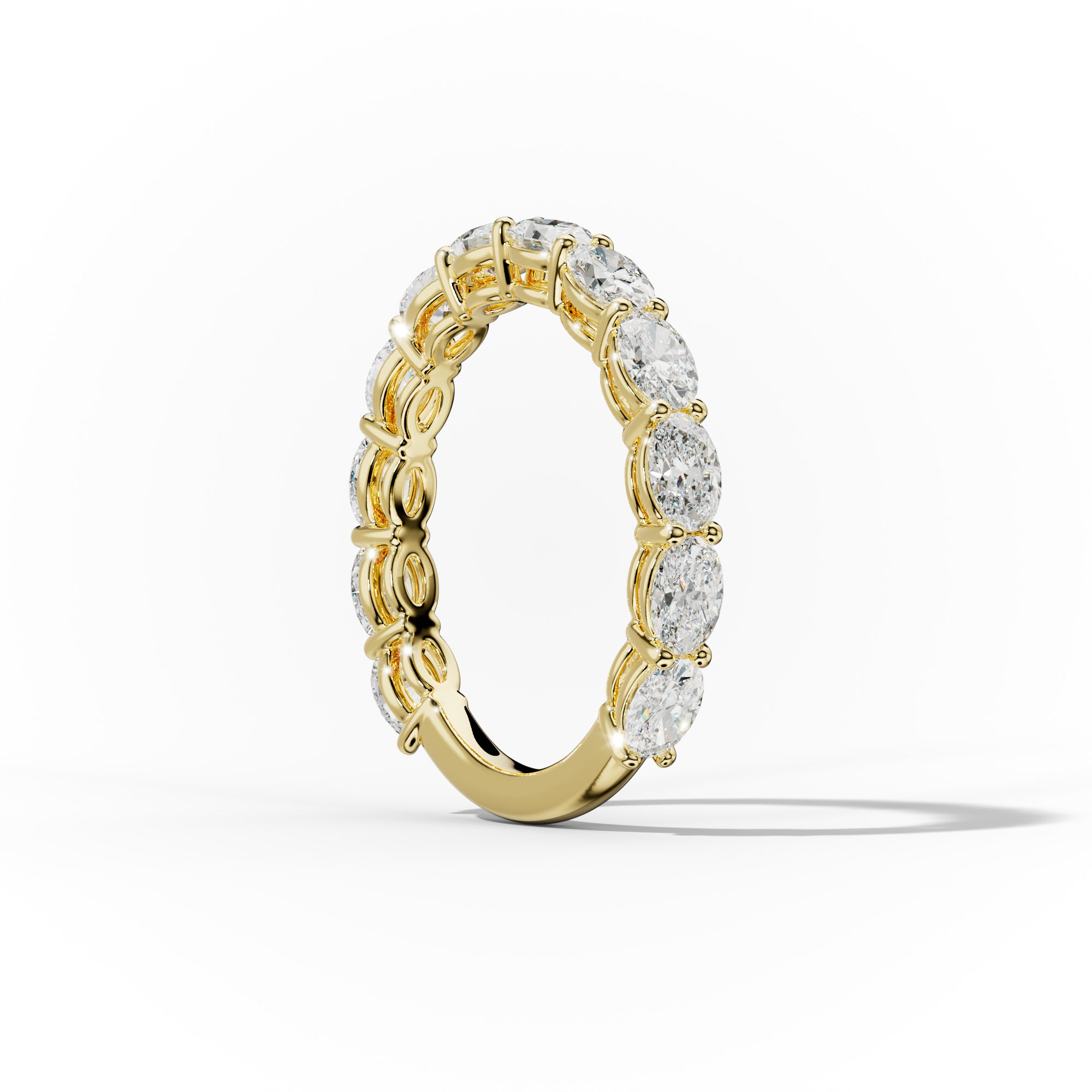 2.0 Carat East West Oval Cut Diamond Anniversary Band