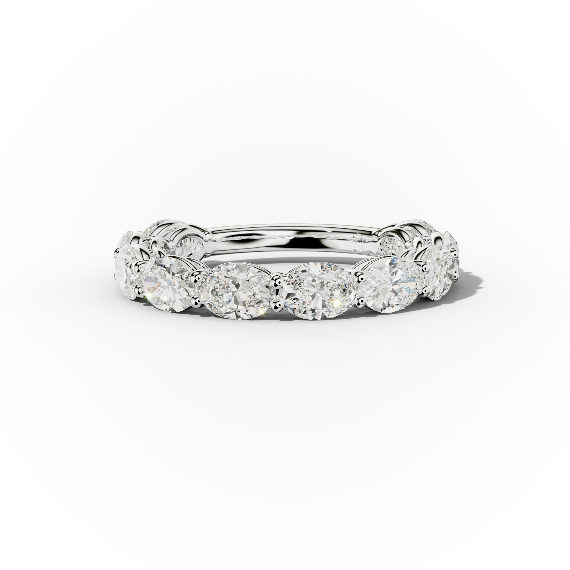 3.0 Carat East West Oval Cut Diamond Anniversary Band