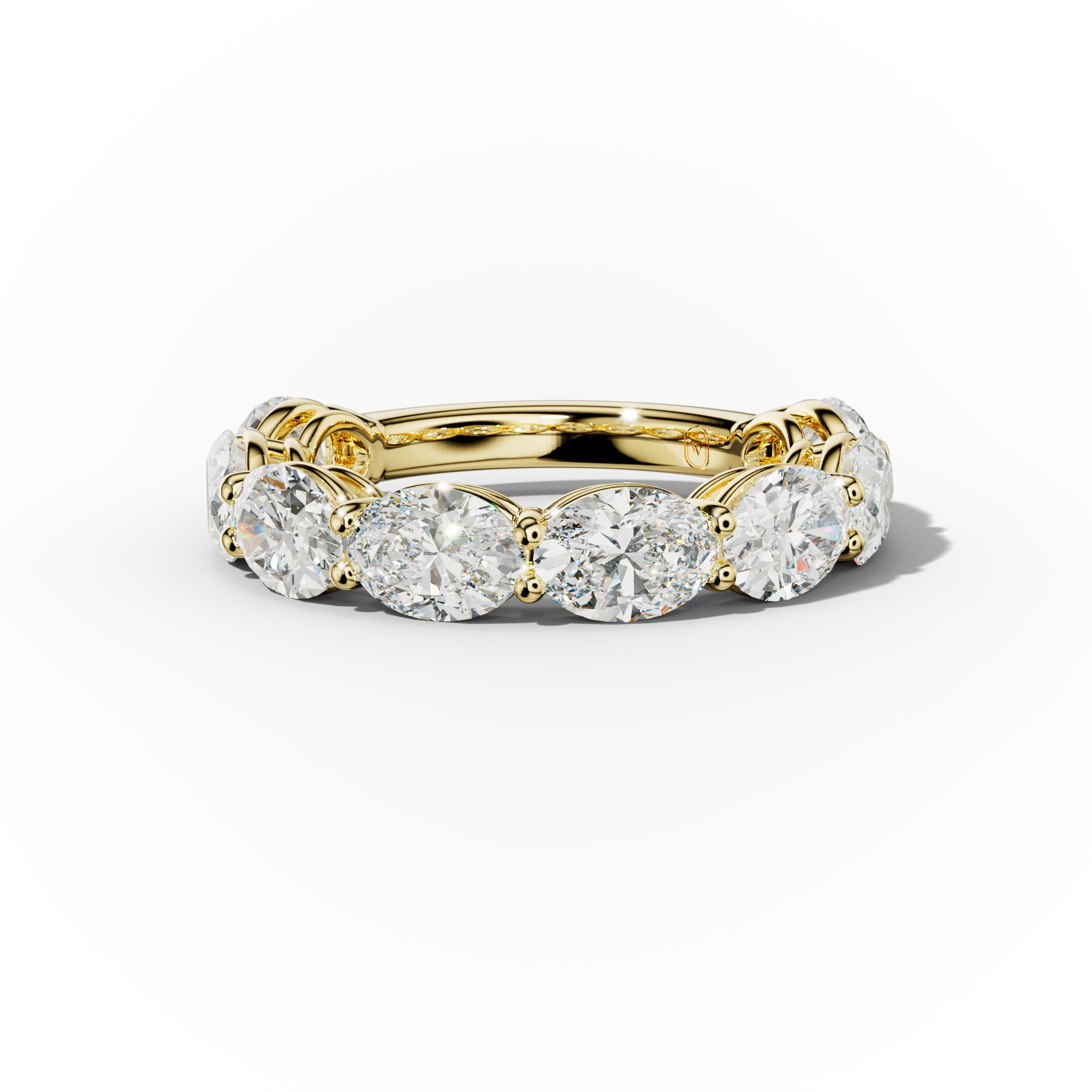 4.0 Carat East West Oval Cut Diamond Anniversary Band